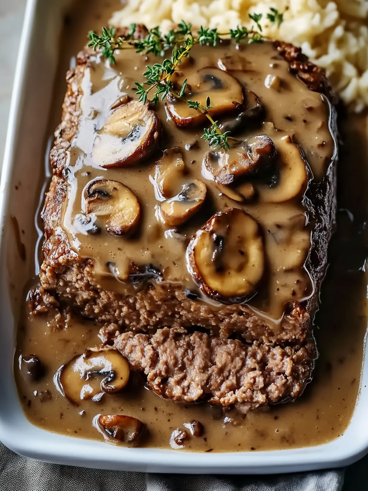 Classic Meatloaf with Mushroom Gravy That Warms the Soul 4 Classic Meatloaf with Mushroom Gravy