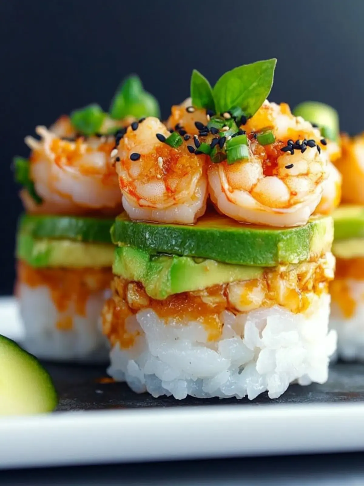 Delicious Spicy Shrimp Sushi Stacks for Easy Home Entertaining 2 Spicy Shrimp Sushi Stacks
