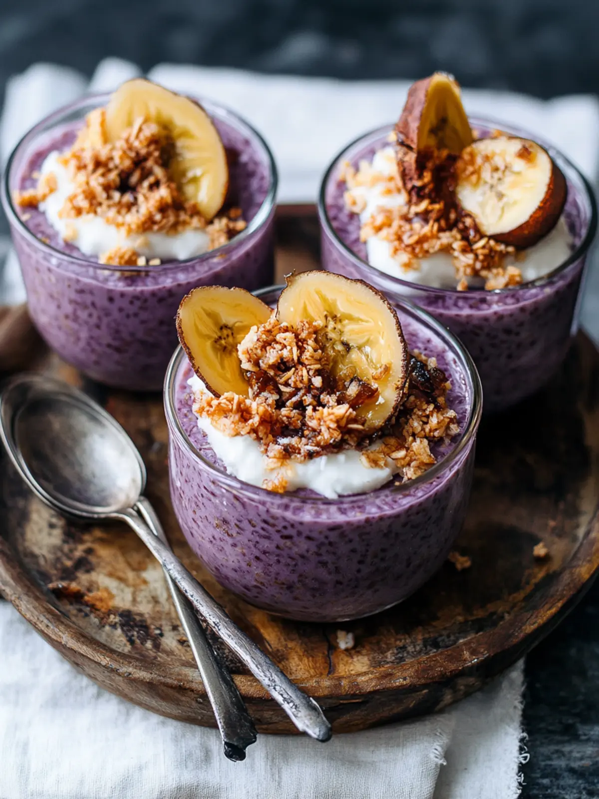 Delight in Purple Rice Coconut Pudding with Caramelized Bananas! 5 Purple Rice Coconut Pudding with Caramelized Bananas + Arkansas Trip!