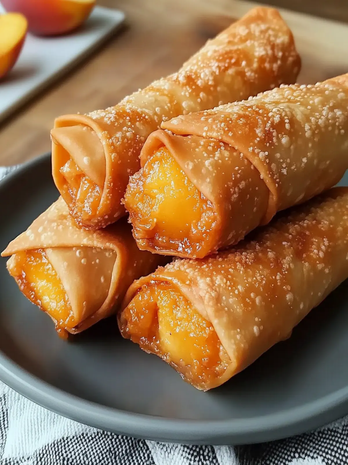 Peach Cobbler Egg Rolls – Quick 3-Step Dessert You'll Crave 5 Peach Cobbler Egg Rolls – Quick 3-Step Dessert You’ll Adore