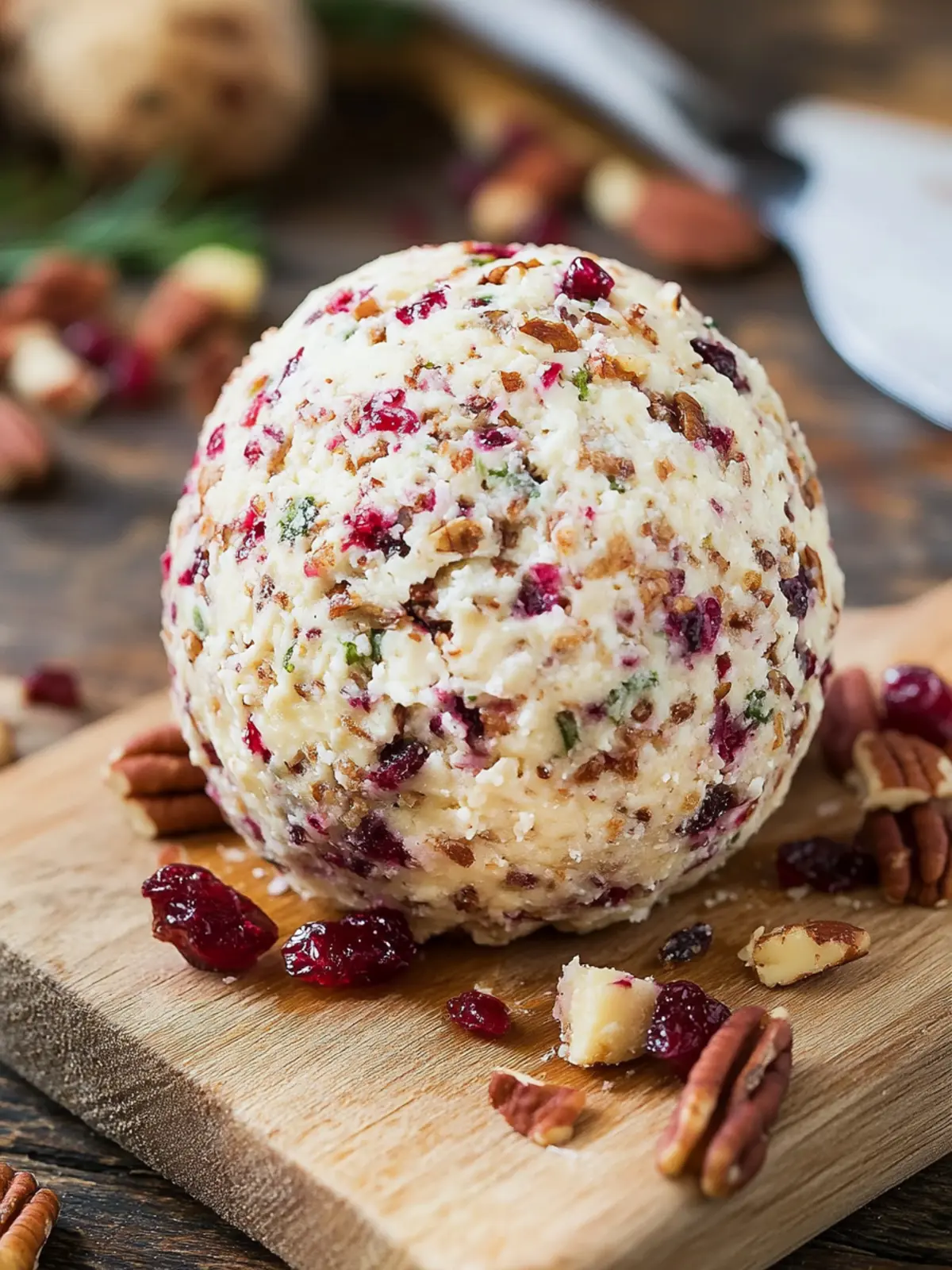 Irresistible Cranberry Pecan Cheese Ball for Festive Gatherings 5 CRANBERRY PECAN CHEESE BALL