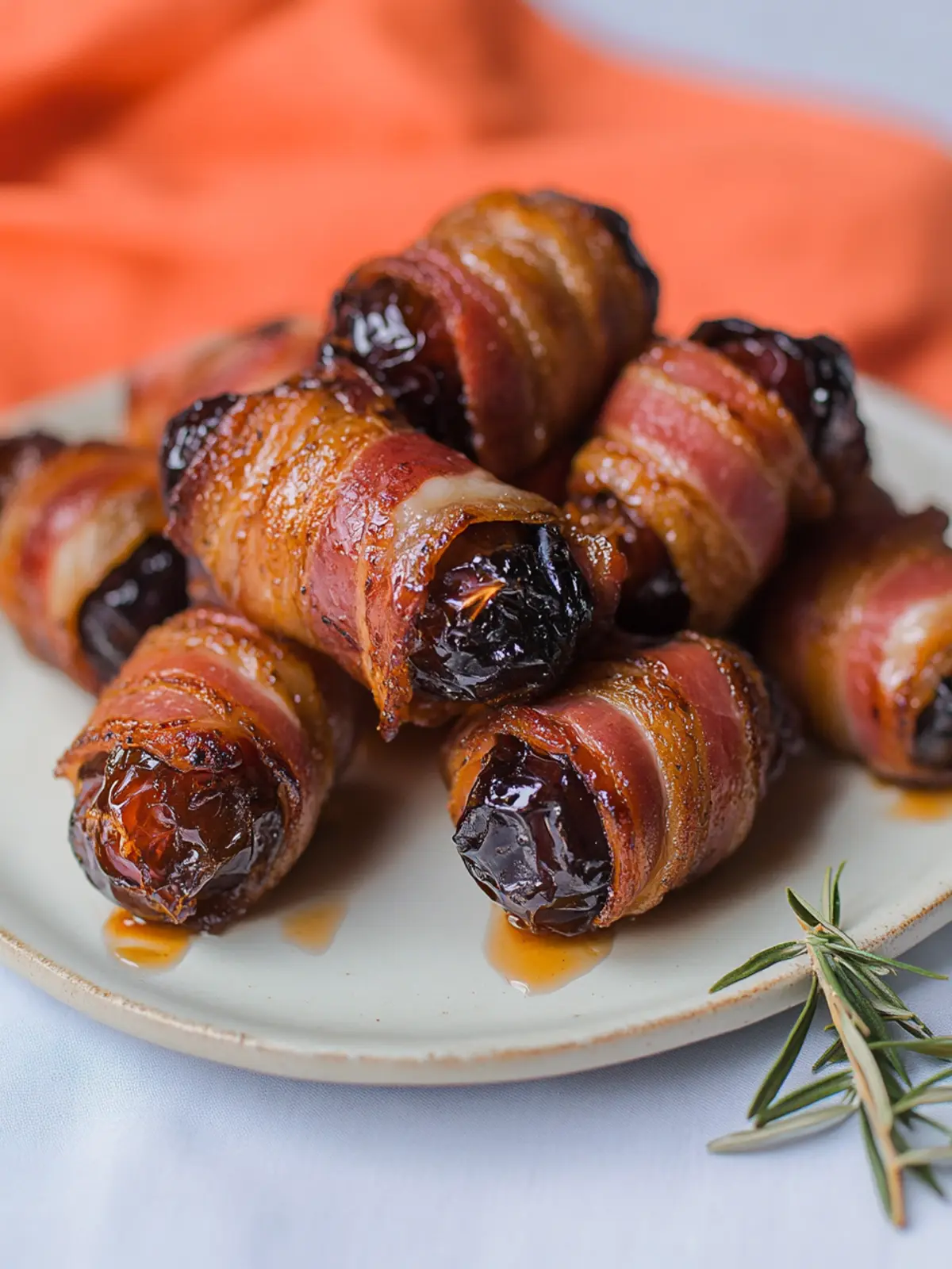 Maple-Dijon Glazed Devils on Horseback: Sweet Bacon Bliss 2 Maple-Dijon Glazed Devils on Horseback (Bacon Wrapped Dates)