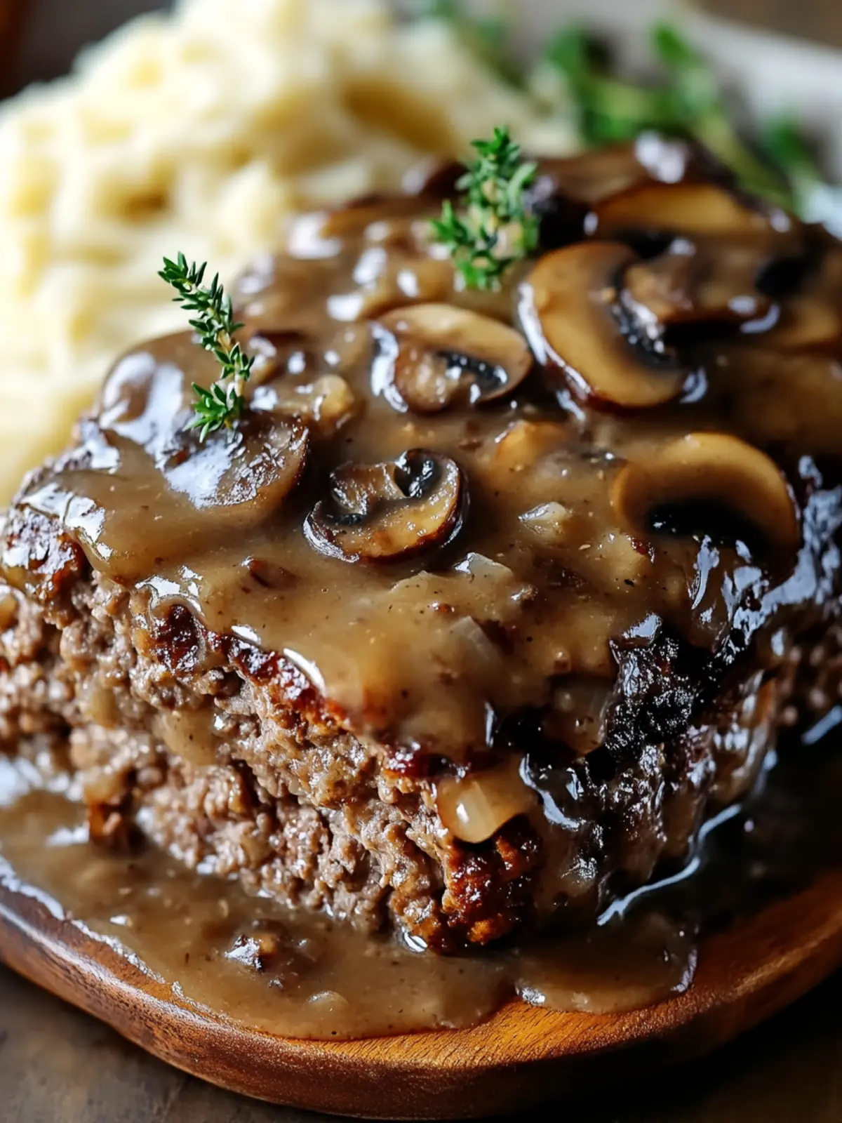 Classic Meatloaf with Mushroom Gravy That Warms the Soul 2 Classic Meatloaf with Mushroom Gravy