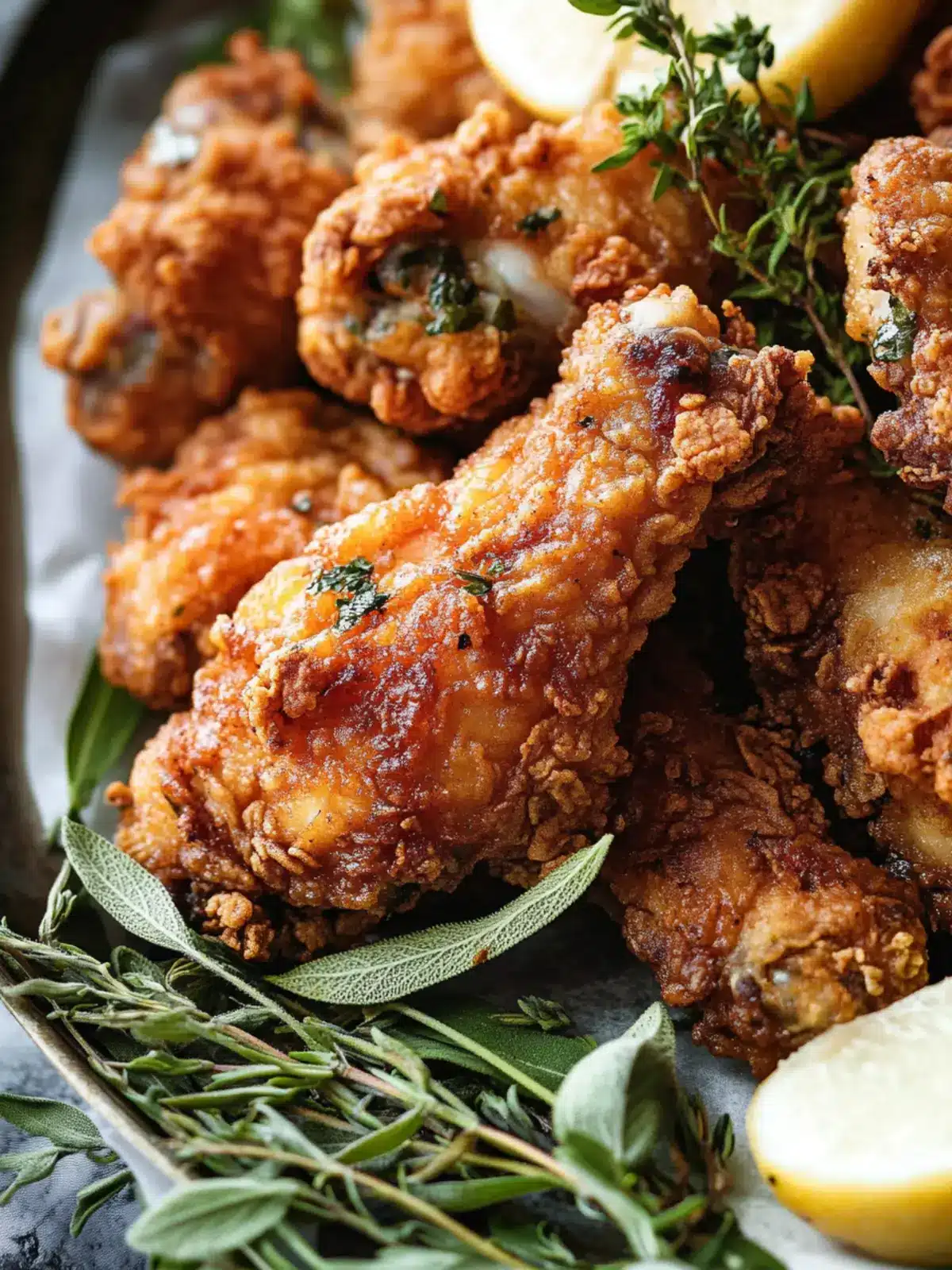 Flavor-Loaded Buttermilk Fried Chicken with Garlic & Herbs 5 Favorite Buttermilk Fried Chicken with Fresh Herbs & Garlic