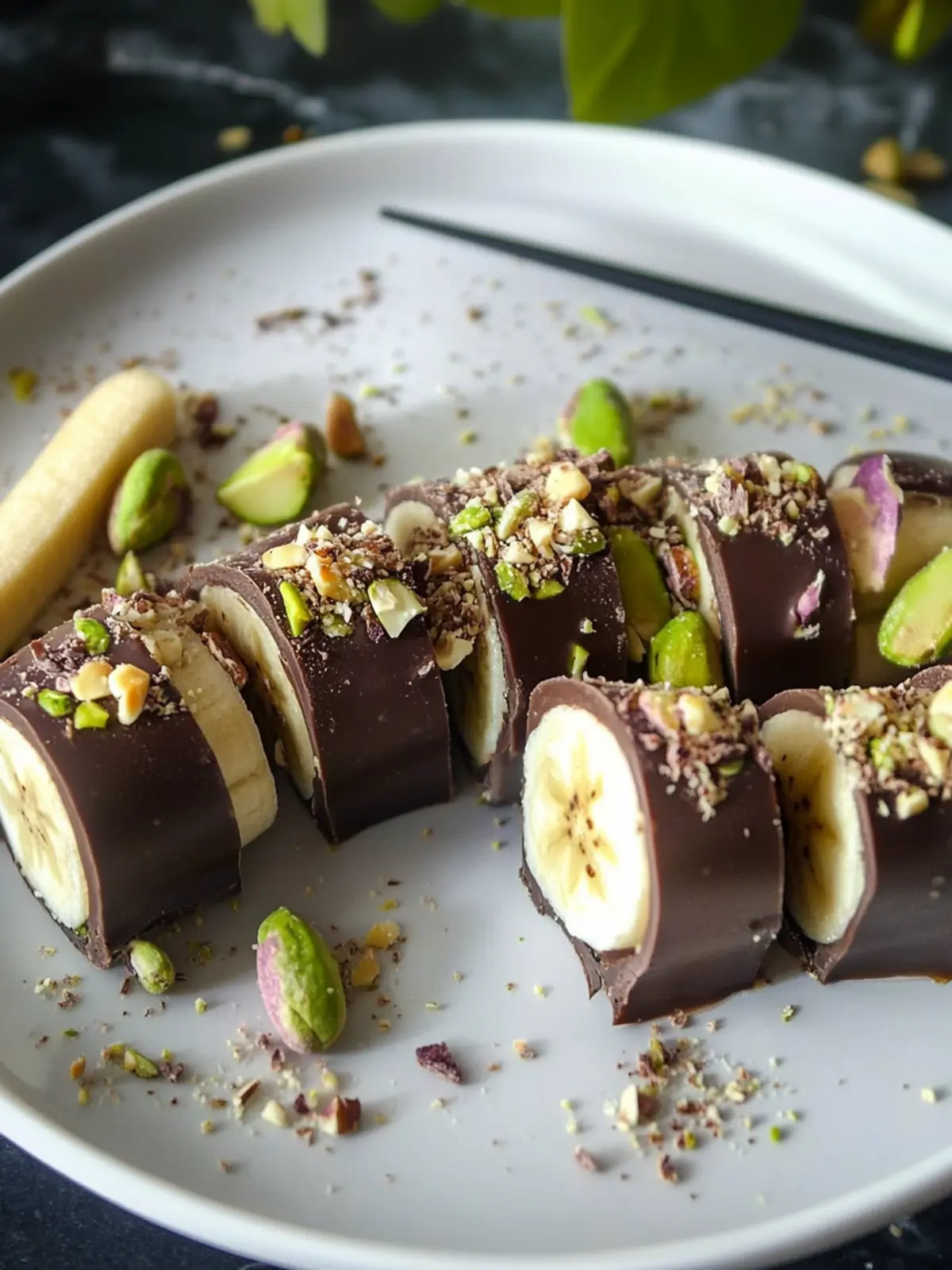 Pistachio Chocolate Banana Sushi: A Fun 3-Ingredient Treat 3 Pistachio chocolate banana sushi