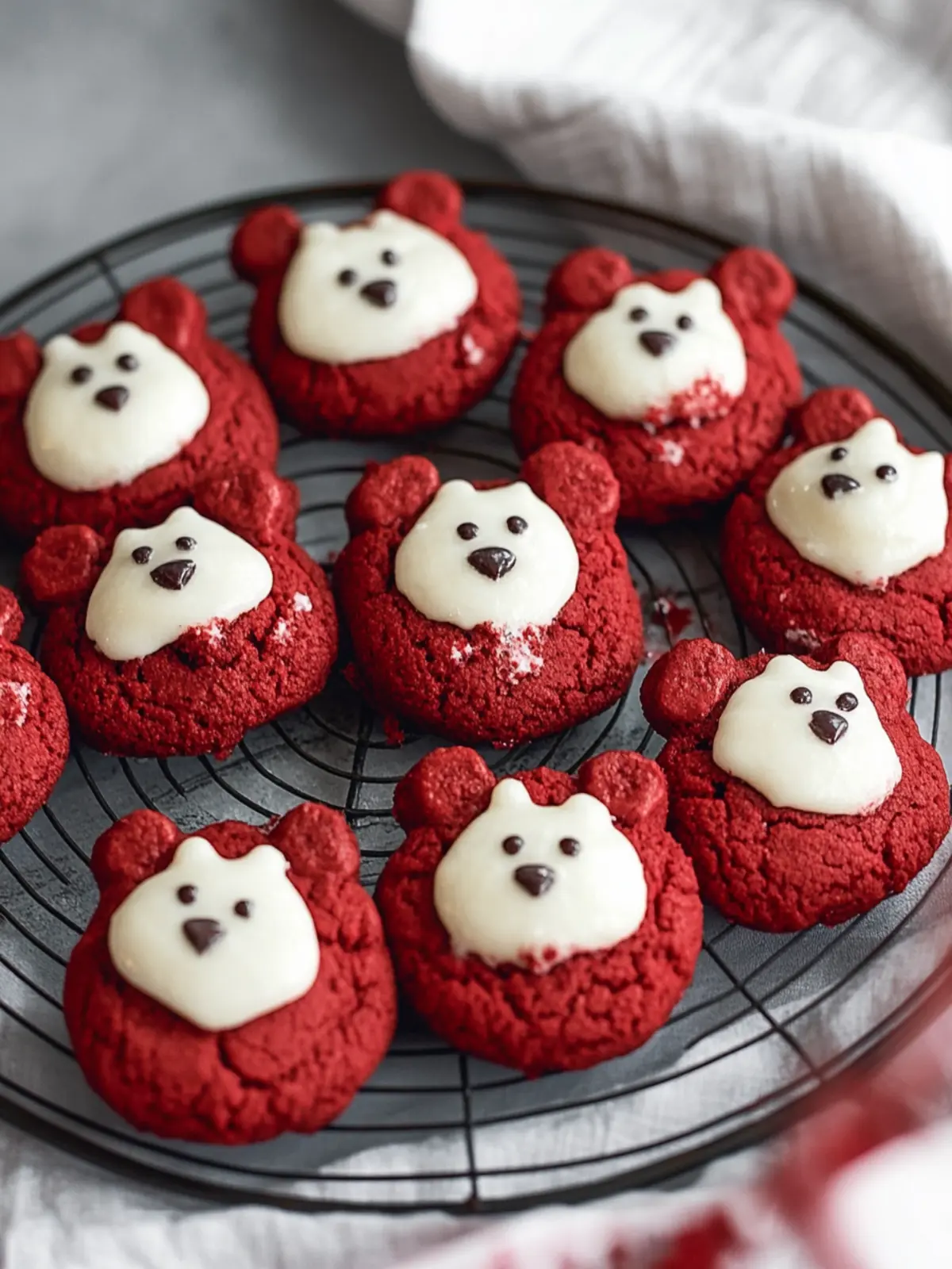 Irresistible Red Velvet Bear Cookies for Sweet Celebrations 2 Red Velvet Bear Cookies