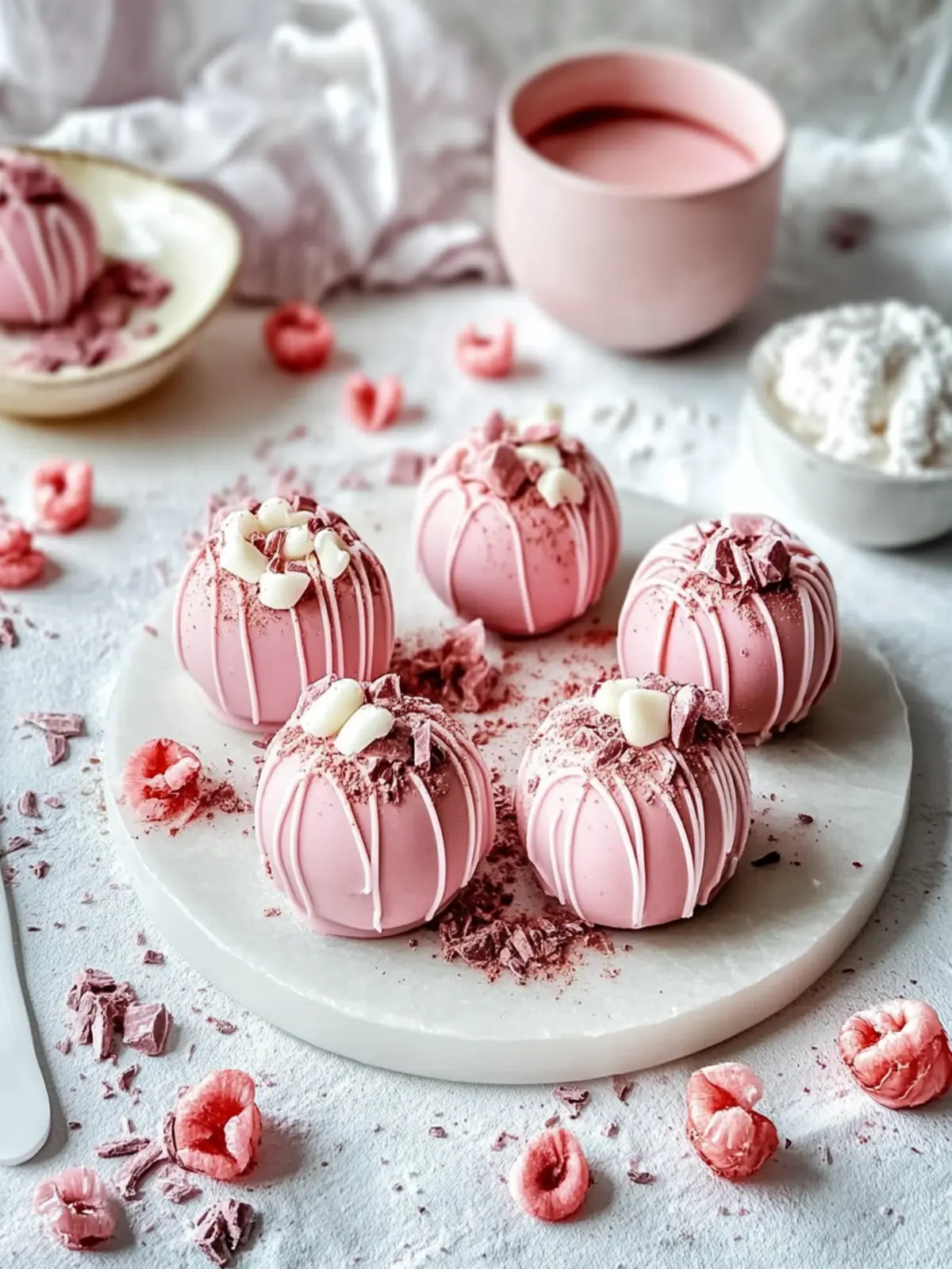 Delicious Pink Hot Chocolate Bombs: A Sweet Valentine's Treat 5 Pink Hot Chocolate Bombs