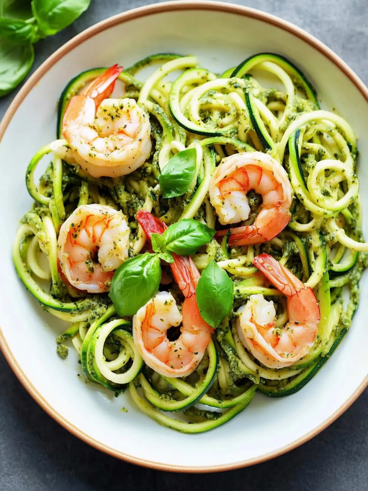 Zucchini Noodles With Pesto and Shrimp Recipe for Quick Flavor 4 Zucchini Noodles With Pesto and Shrimp Recipe