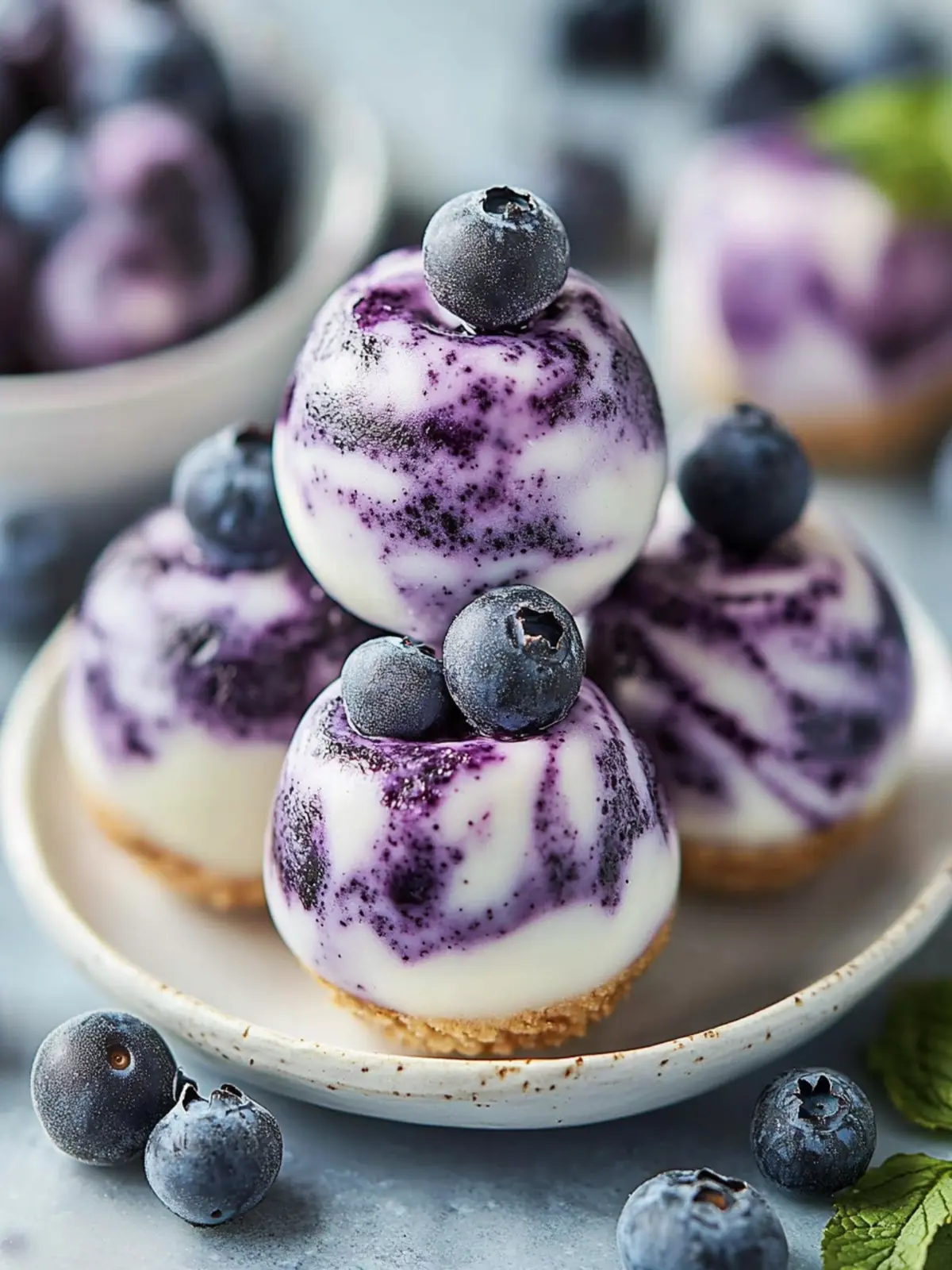 Delicious Blueberry Swirl Yogurt Bites: Easy & Healthy Recipe 3 Blueberry Swirl Yogurt Bites: Easy & Healthy Recipe
