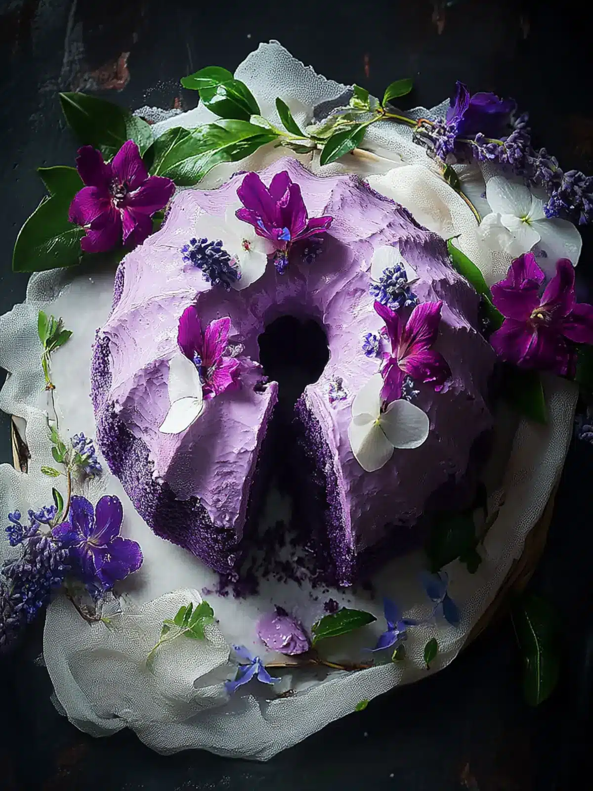 Irresistible Purple Velvet Bundt Cake with Wild Ginger & White Chocolate 5 Purple Velvet Bundt Cake with Wild Ginger and White Chocolate