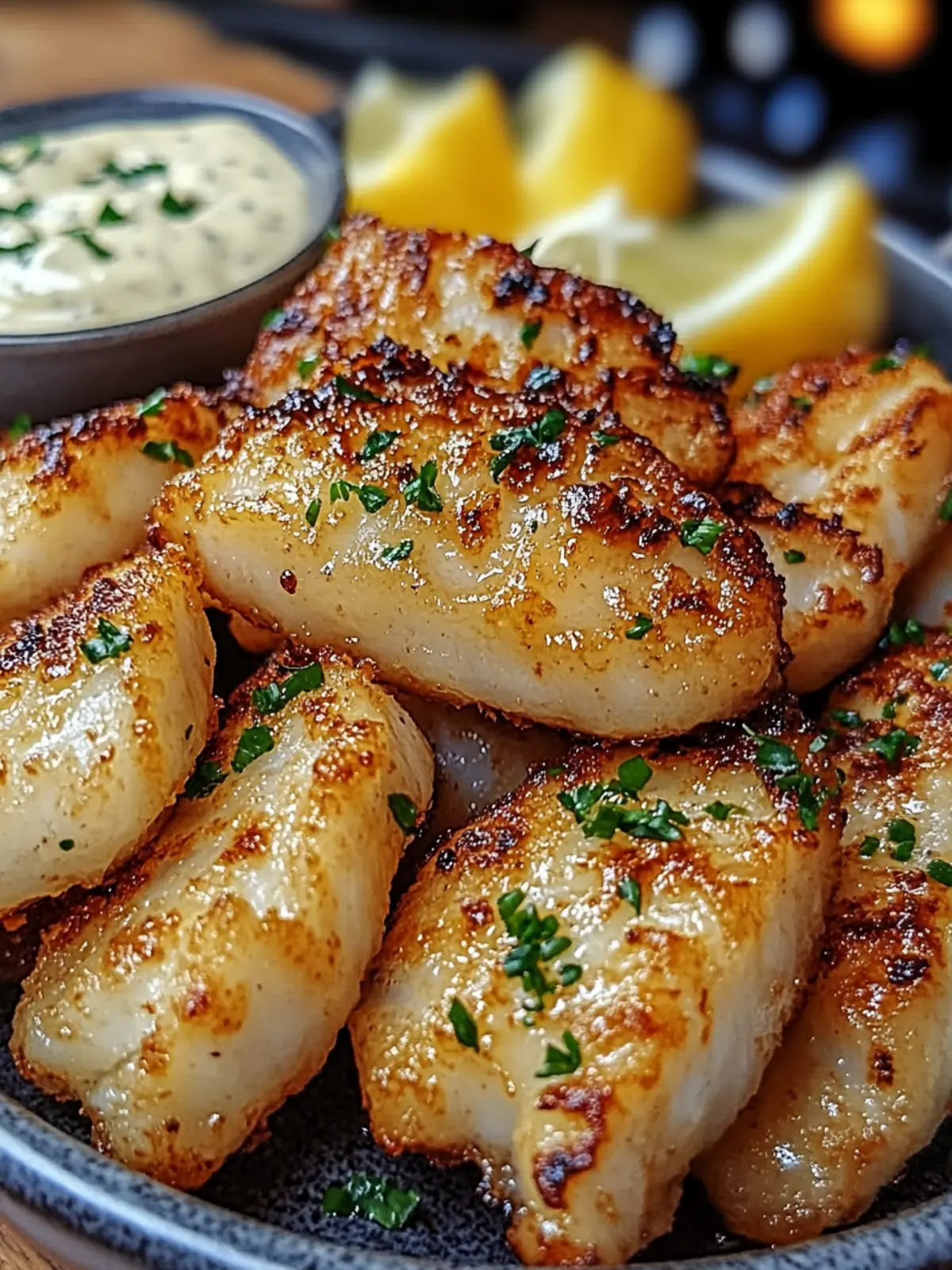 Lemon Butter Fish Bites with Garlic Aioli for Easy Entertaining 5 Lemon Butter Fish Bites with Garlic Aioli