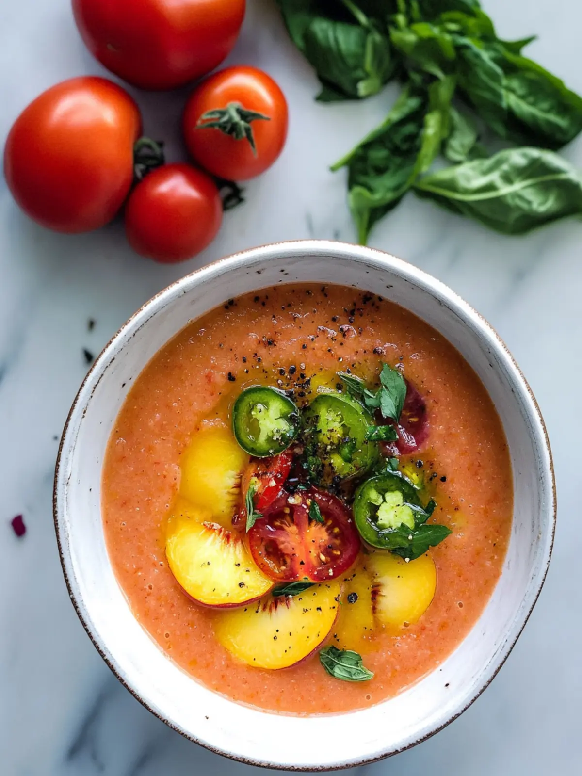 Roasted Peach and Tomato Gazpacho: Refreshing Summer Bliss 5 Roasted Peach and Tomato Gazpacho