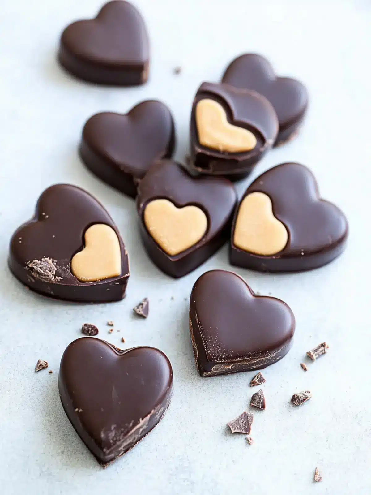 Peanut Butter Chocolate Hearts: Sweet Homemade Love Bites 2 Peanut Butter Chocolate Hearts