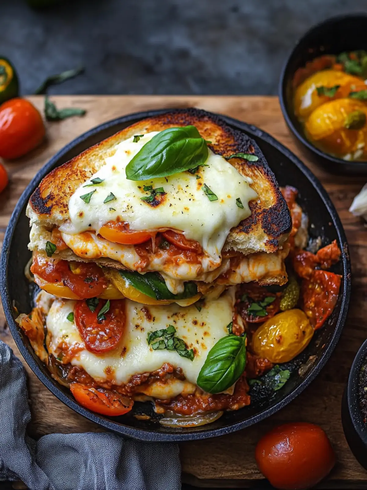 Irresistible Chakalaka Mozzarella Skillet Melt Recipe 3 Chakalaka Mozzarella Skillet Melt