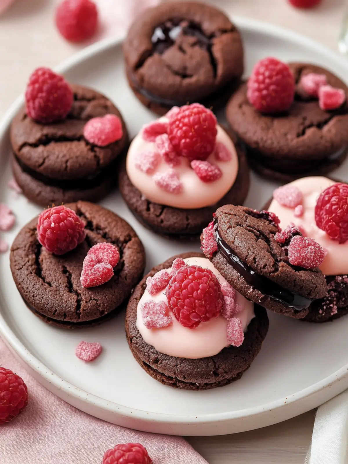Valentine Ganache Cookies: Love at First Soft-Bite 2 Valentine Ganache Cookies: Soft-Hearted Chocolate and Raspberry Treats for Sweet Moments