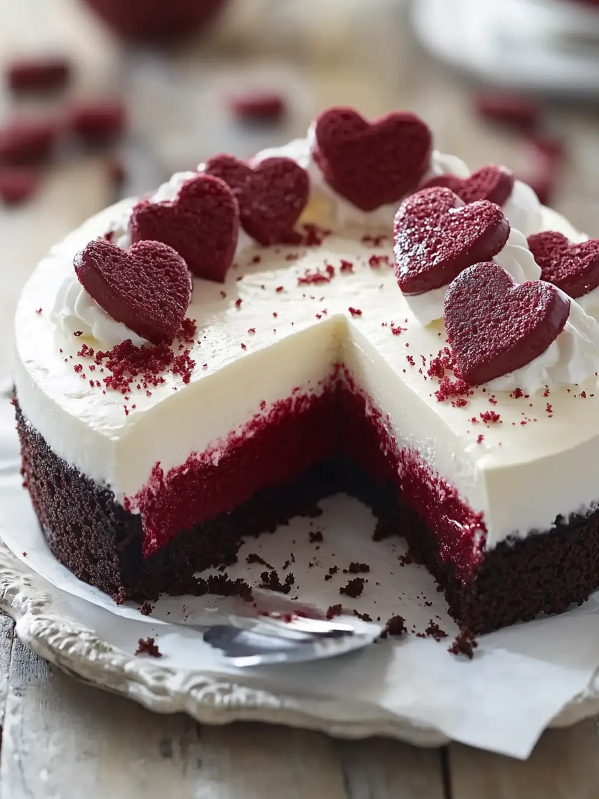 Valentine’s No-Bake Red Velvet Cheesecake You'll Adore 5 Valentine’s No-Bake Red Velvet Cheesecake