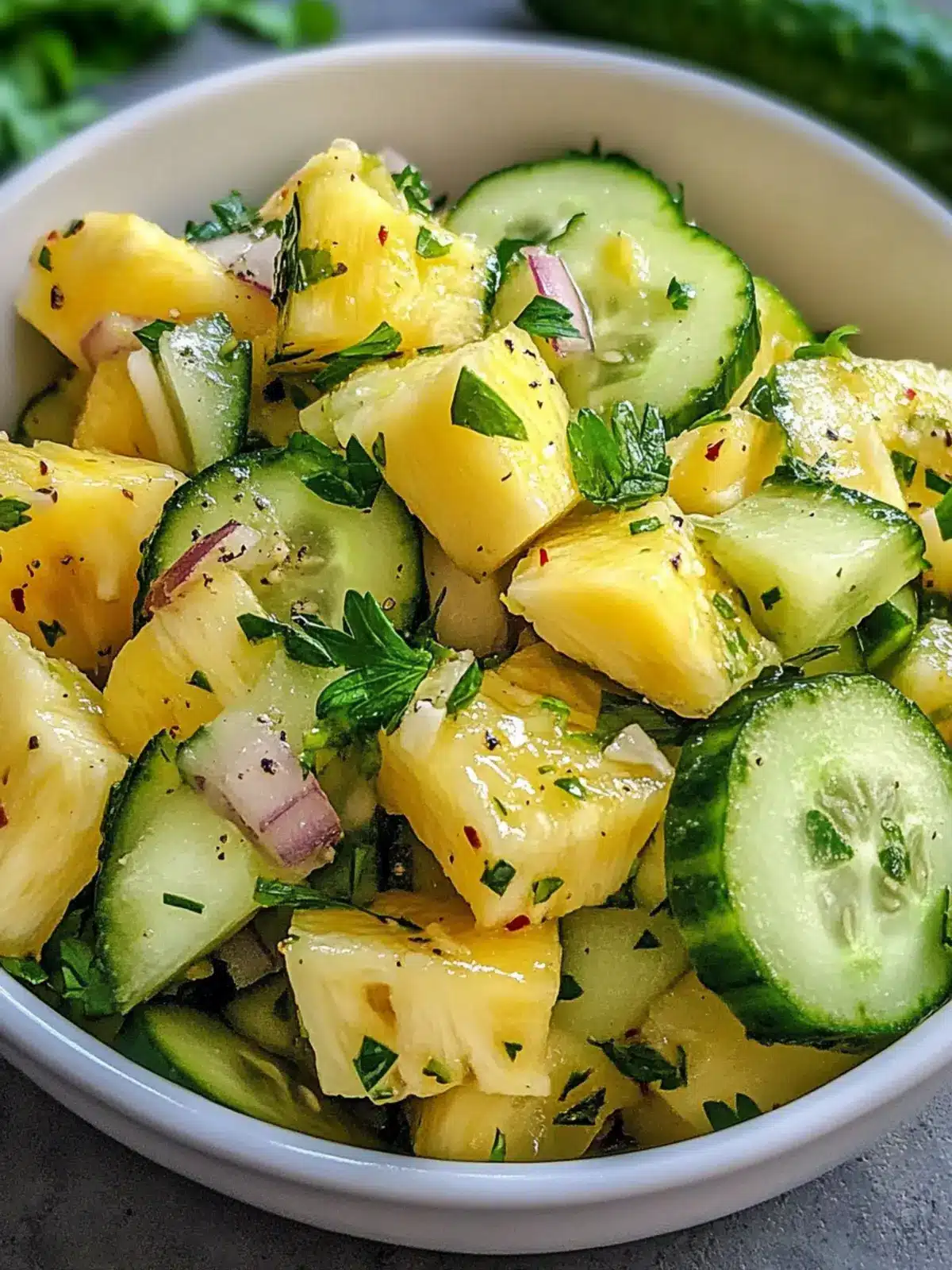 Pineapple Cucumber Salad: Sweet, Savory, and So Refreshing 2 Pineapple Cucumber Salad – A Refreshing, Sweet & Savory Dish