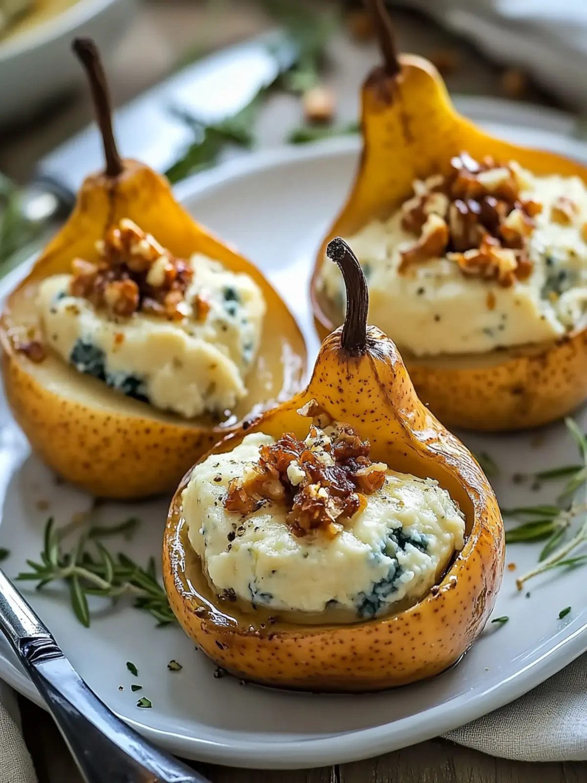 Elegant Blue Cheese Stuffed Pears Recipe for Effortless Entertaining 5 Elegant Blue Cheese Stuffed Pears Recipe