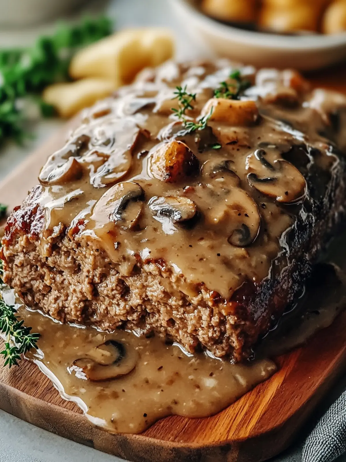 Classic Meatloaf with Mushroom Gravy That Warms the Soul 3 Classic Meatloaf with Mushroom Gravy