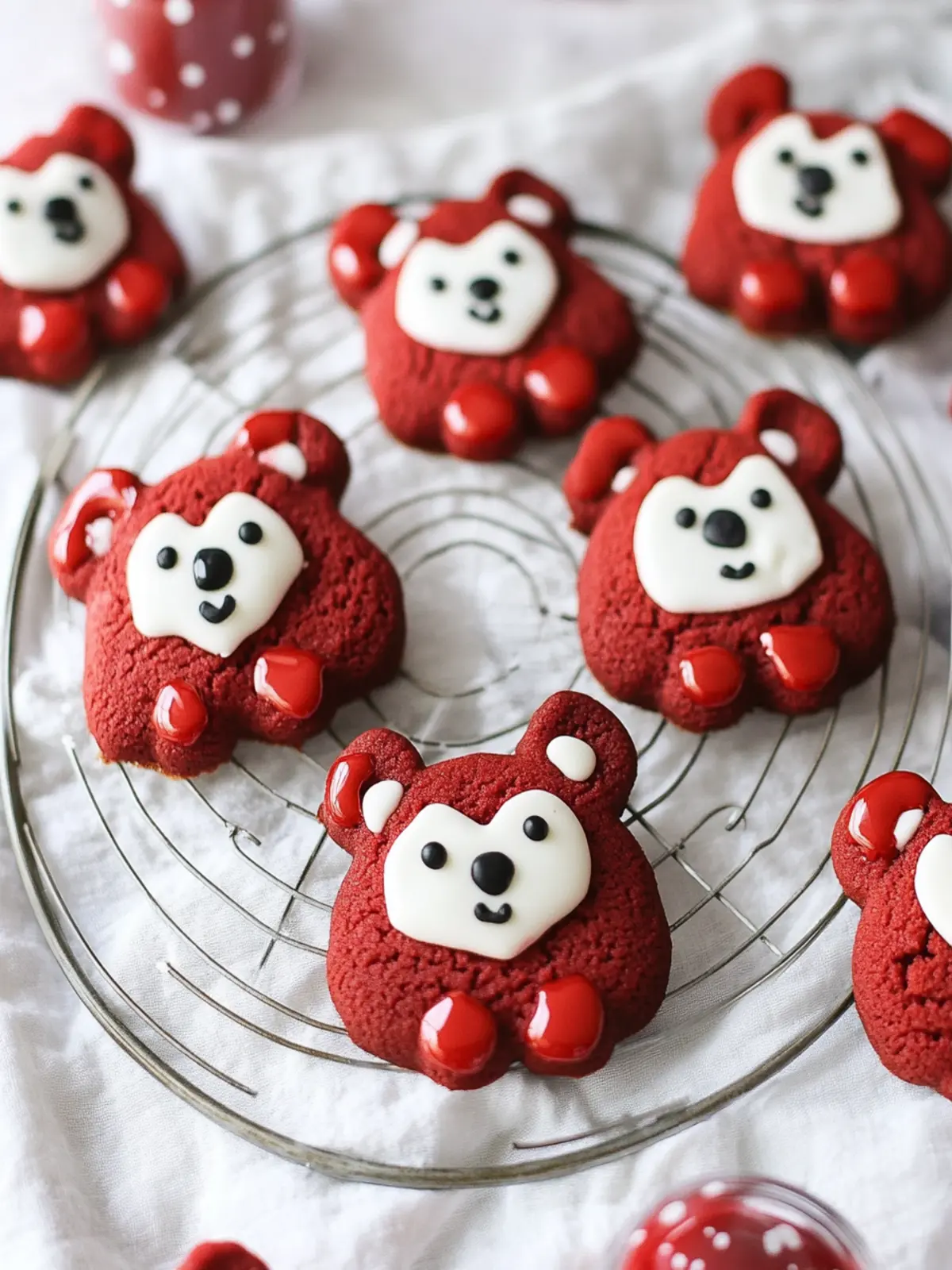 Irresistible Red Velvet Bear Cookies for Sweet Celebrations 4 Red Velvet Bear Cookies