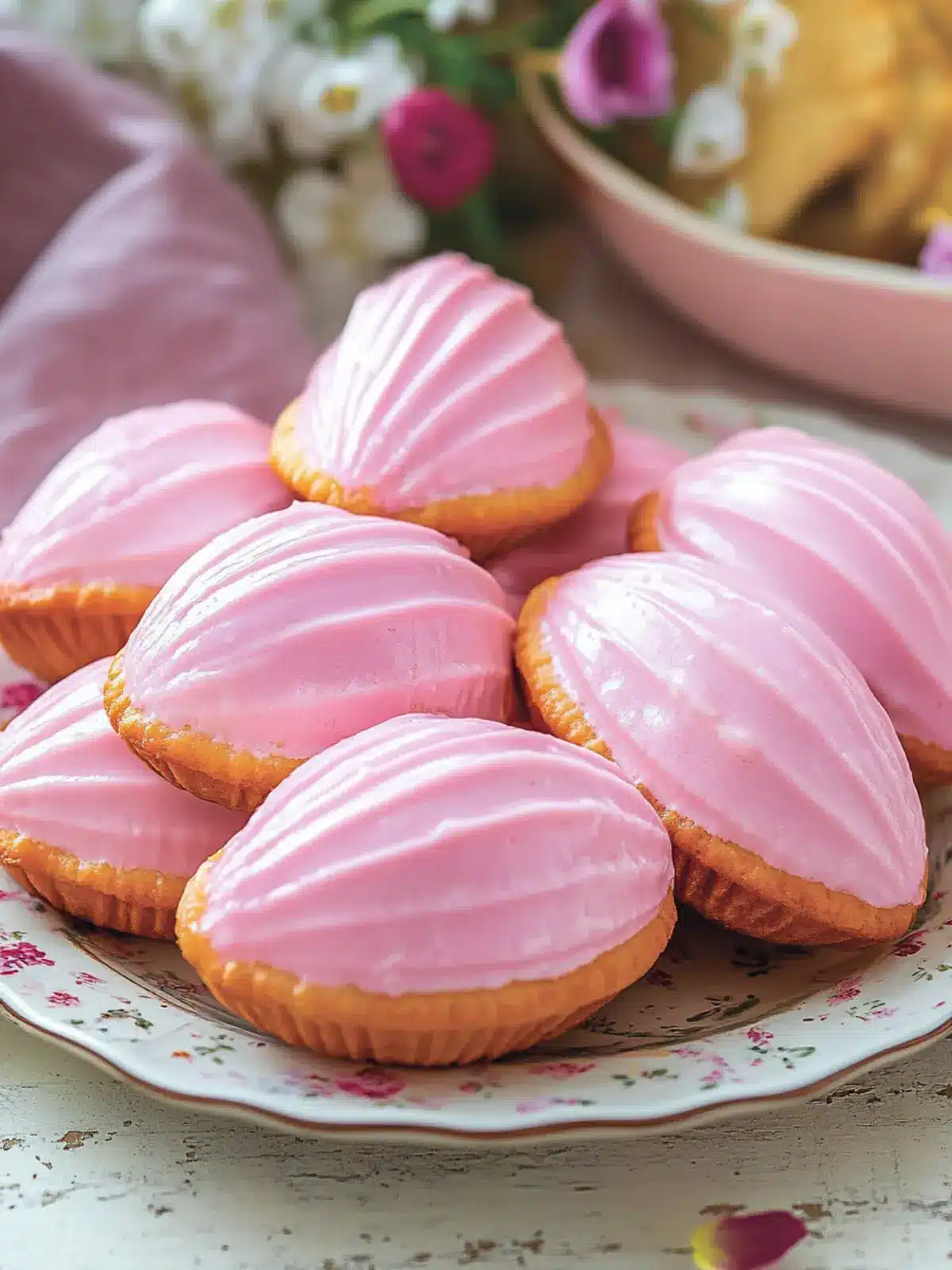 Irresistible Pink Madeleines with a Chocolate Bliss Shell 5 Pink Madeleines