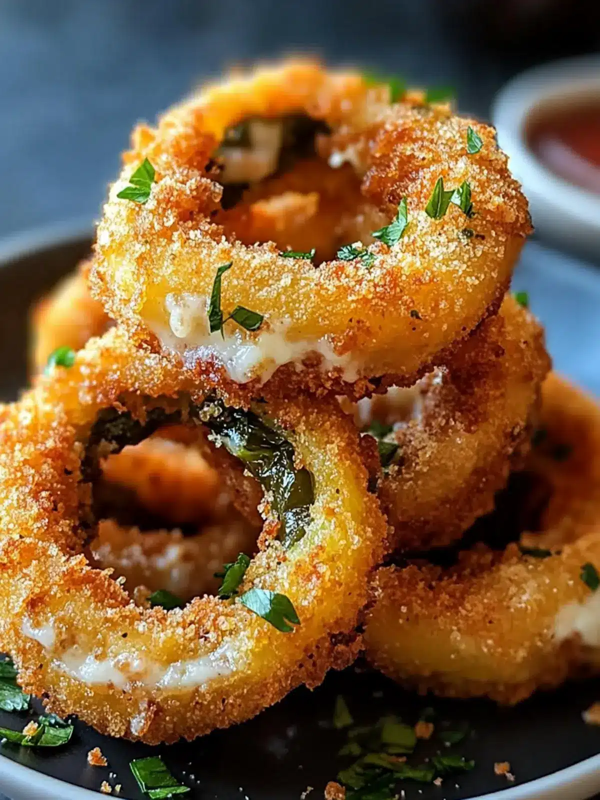 Crispy Jalapeño Popper Stuffed Onion Rings for Epic Snacking 3 Jalapeño Popper Stuffed Onion Rings