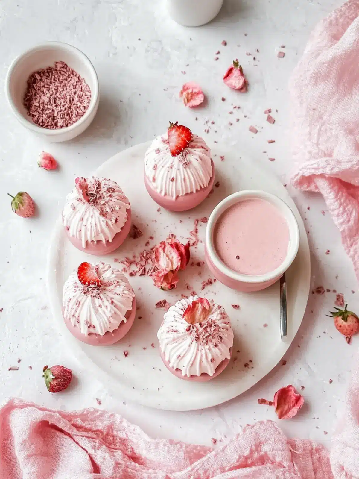 Delicious Pink Hot Chocolate Bombs: A Sweet Valentine's Treat 3 Pink Hot Chocolate Bombs