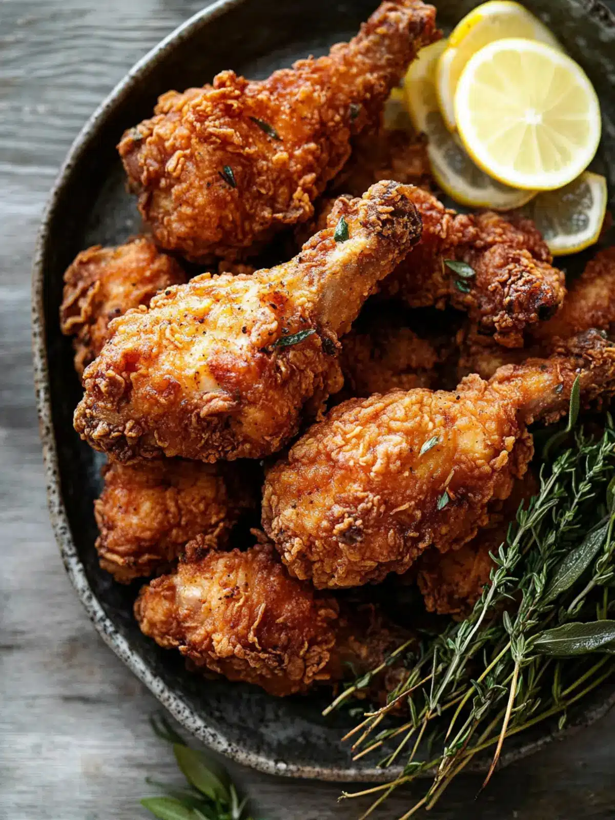Flavor-Loaded Buttermilk Fried Chicken with Garlic & Herbs 4 Favorite Buttermilk Fried Chicken with Fresh Herbs & Garlic