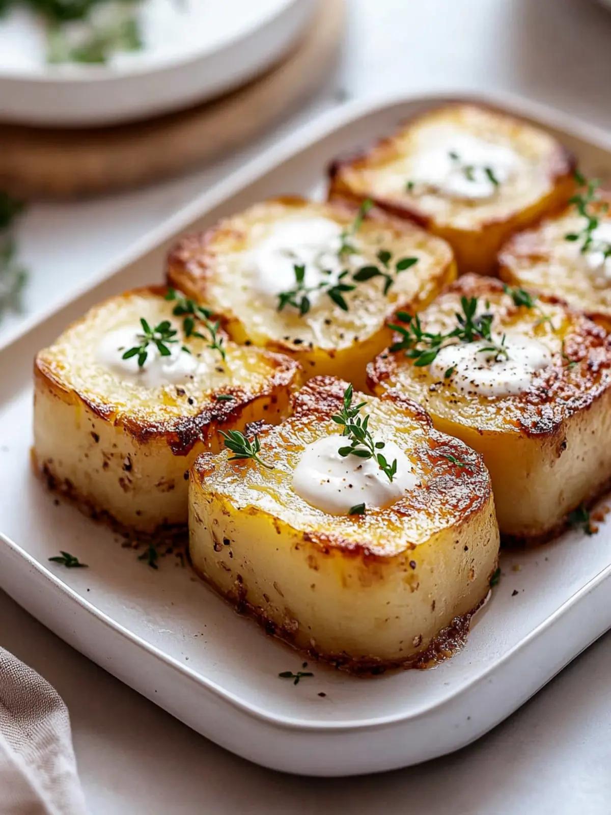 Irresistible Garlic Parmesan Potato Pavé Recipe with Crème Fraîche 3 Garlic Parmesan Potato Pave Recipe with Crème Fraîche