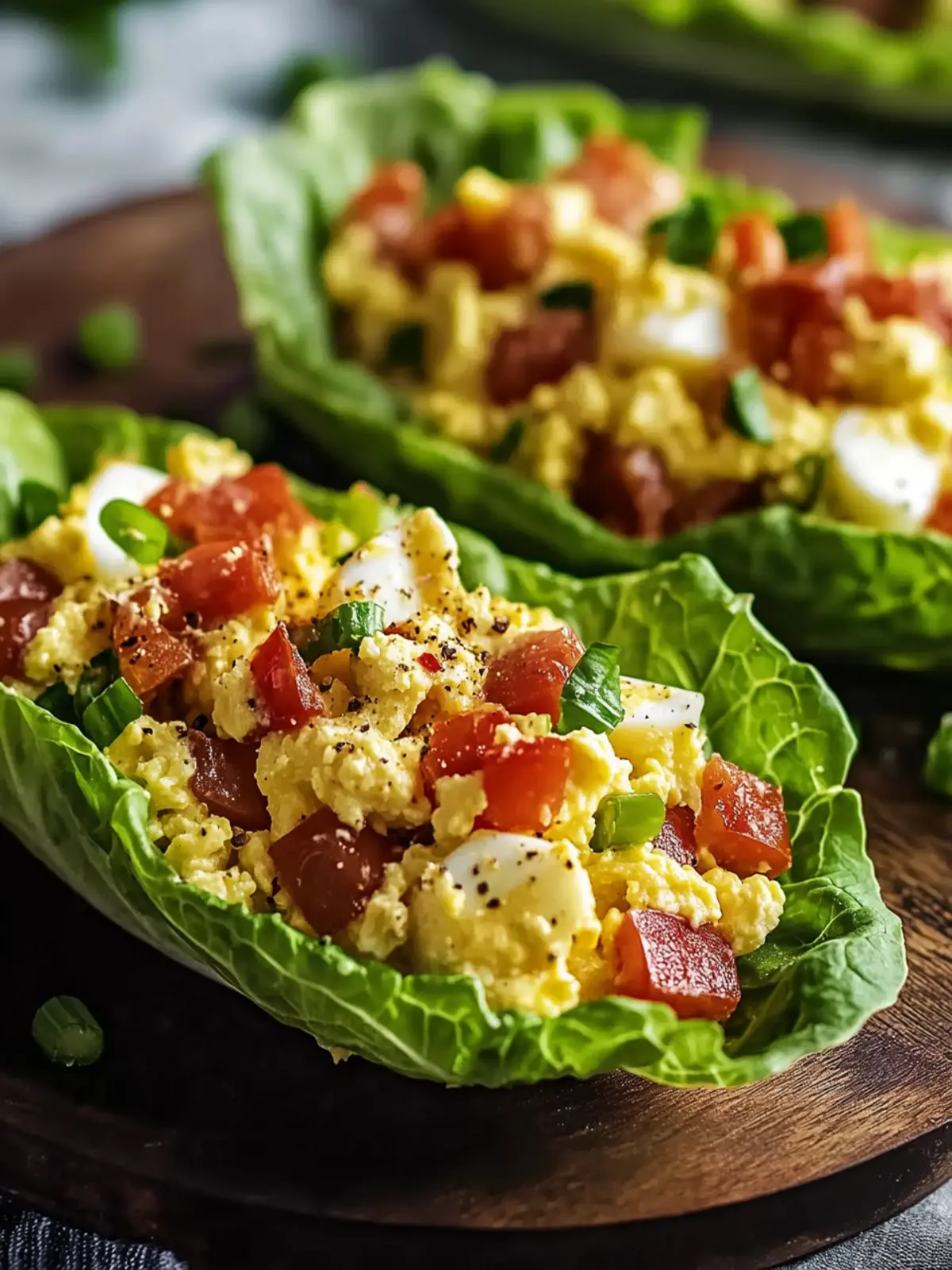 Savory BLT Egg Salad Lettuce Wraps for a Light Lunch 3 BLT Egg Salad Lettuce Wraps