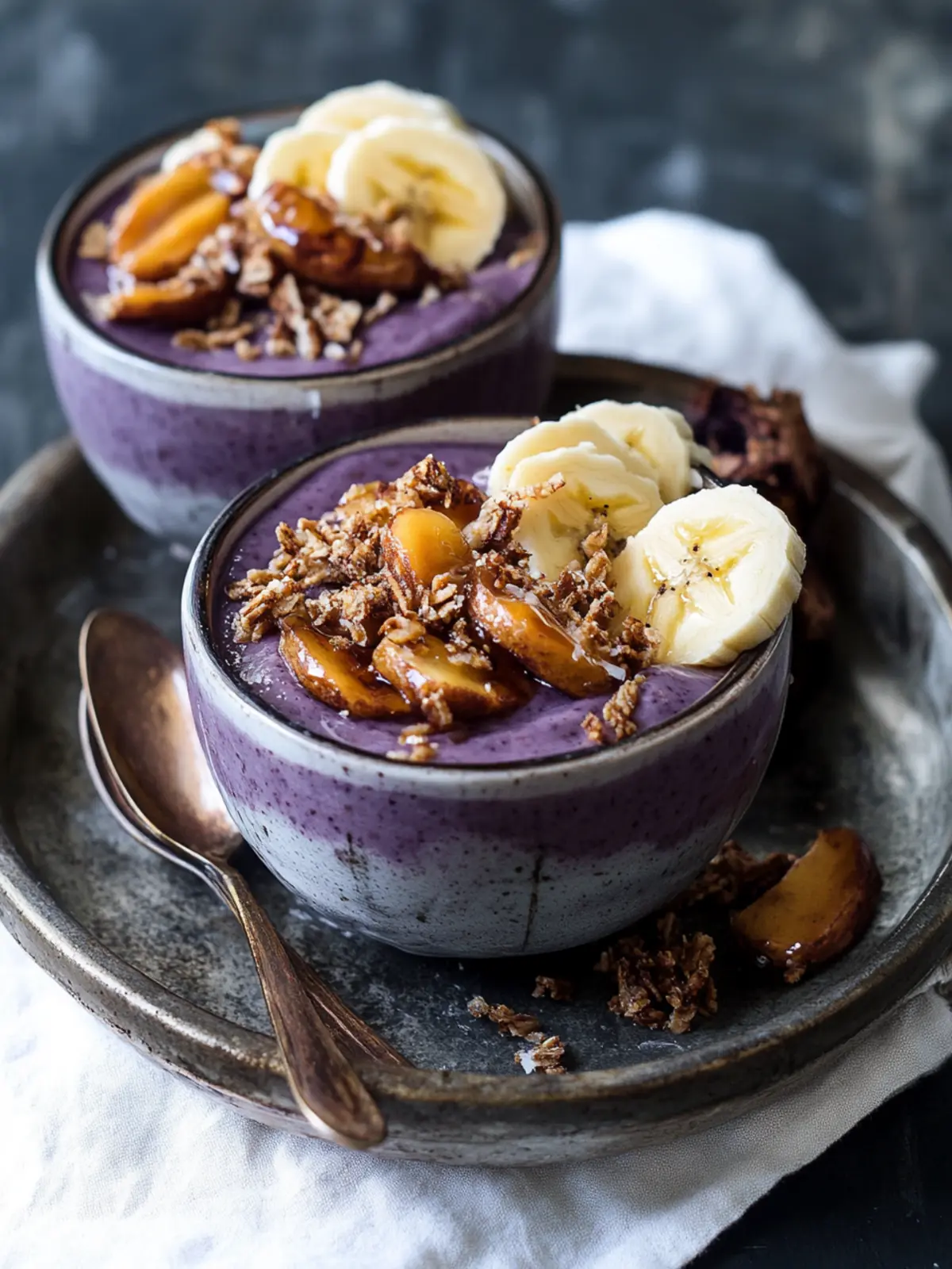 Delight in Purple Rice Coconut Pudding with Caramelized Bananas! 4 Purple Rice Coconut Pudding with Caramelized Bananas + Arkansas Trip!