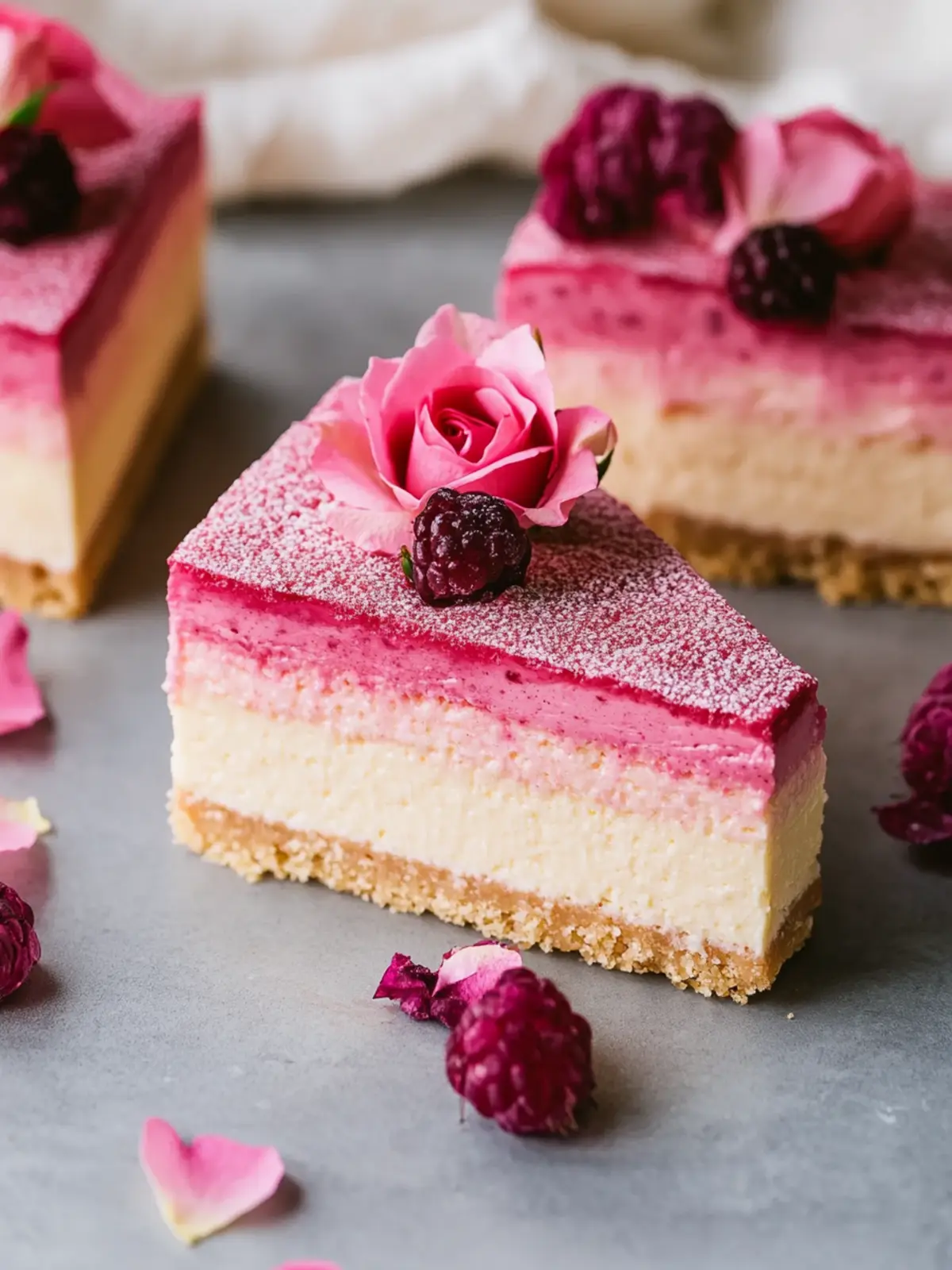 Wonderfully Creamy Rose & Vanilla Cheesecake Bars Recipe 3 ROSE & VANILLA CHEESECAKE BARS