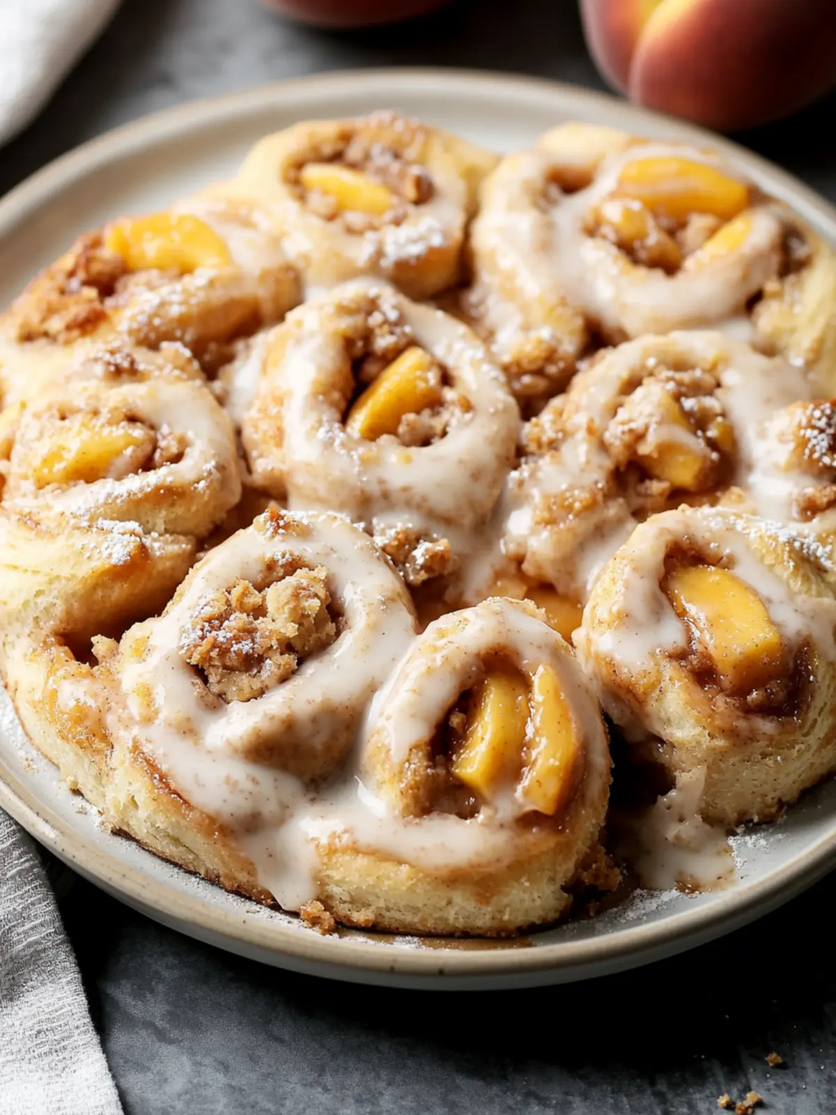 Peach Cobbler Cinnamon Rolls: A Sweet Morning Delight 4 Peach Cobbler Cinnamon Rolls