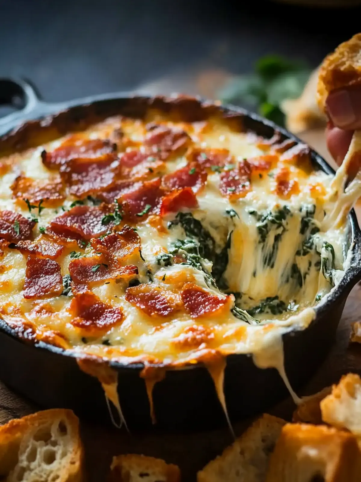 Cheesy Bacon Spinach Dip: Your Game Day Must-Have Delight 4 Cheesy Bacon Spinach Dip