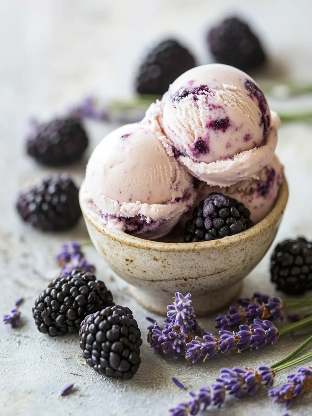 Delicious No-Churn Blackberry Lavender Ice Cream Recipe 2 Blackberry Lavender Ice Cream