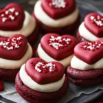 Melt Hearts with Heart-Shaped Red Velvet Whoopie Pies 2 Heart-Shaped Red Velvet Whoopie Pies