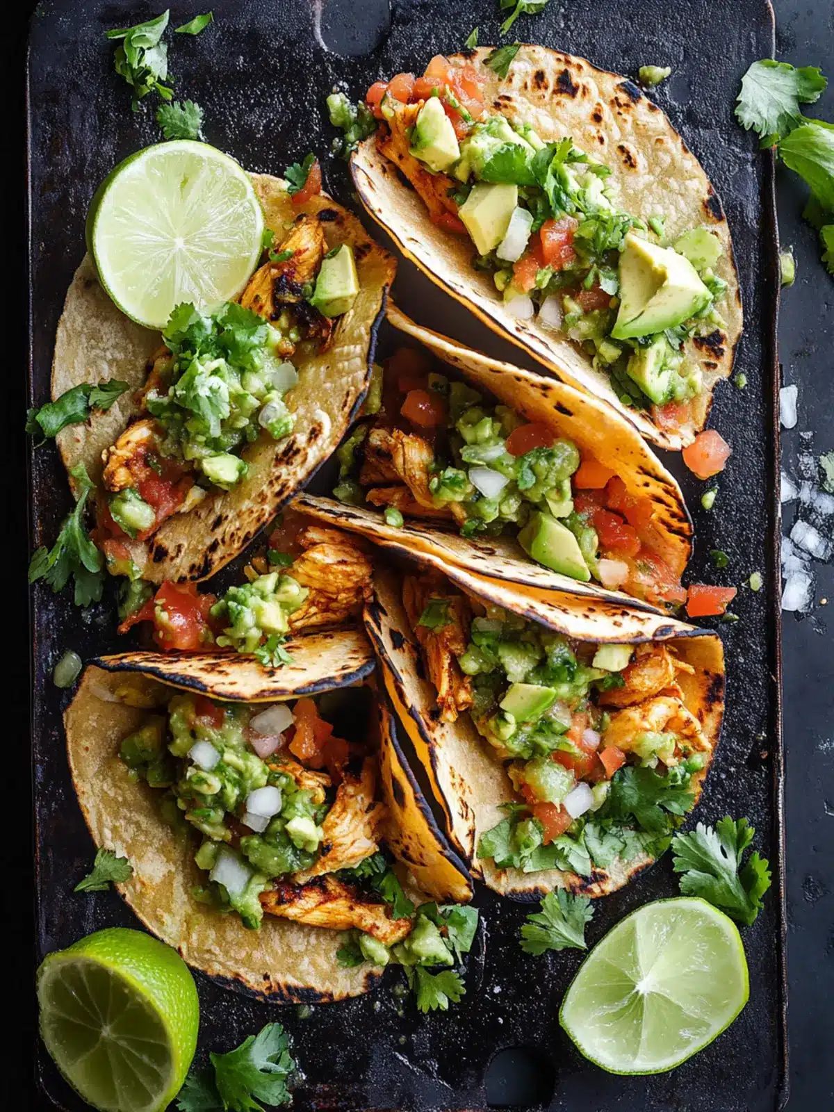 Crispy Poblano Chicken Tacos with Dreamy Avocado-Jalapeño Salsa 2 Crispy Poblano Chicken Tacos with Avocado-Jalapeño Salsa