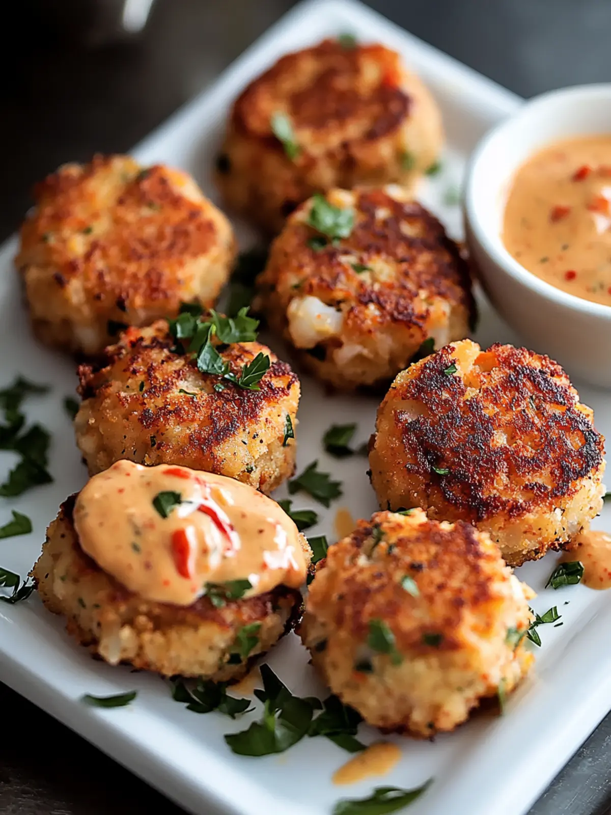 Mini Crawfish Cakes with Red Pepper Remoulade You Must Try! 5 Mini Crawfish Cakes with Red Pepper Remoulade
