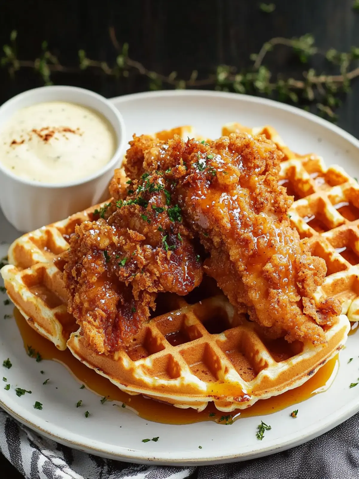 Ultimate Chicken and Waffles Recipe with Spicy Honey Twist 5 Chicken and Waffles Recipe