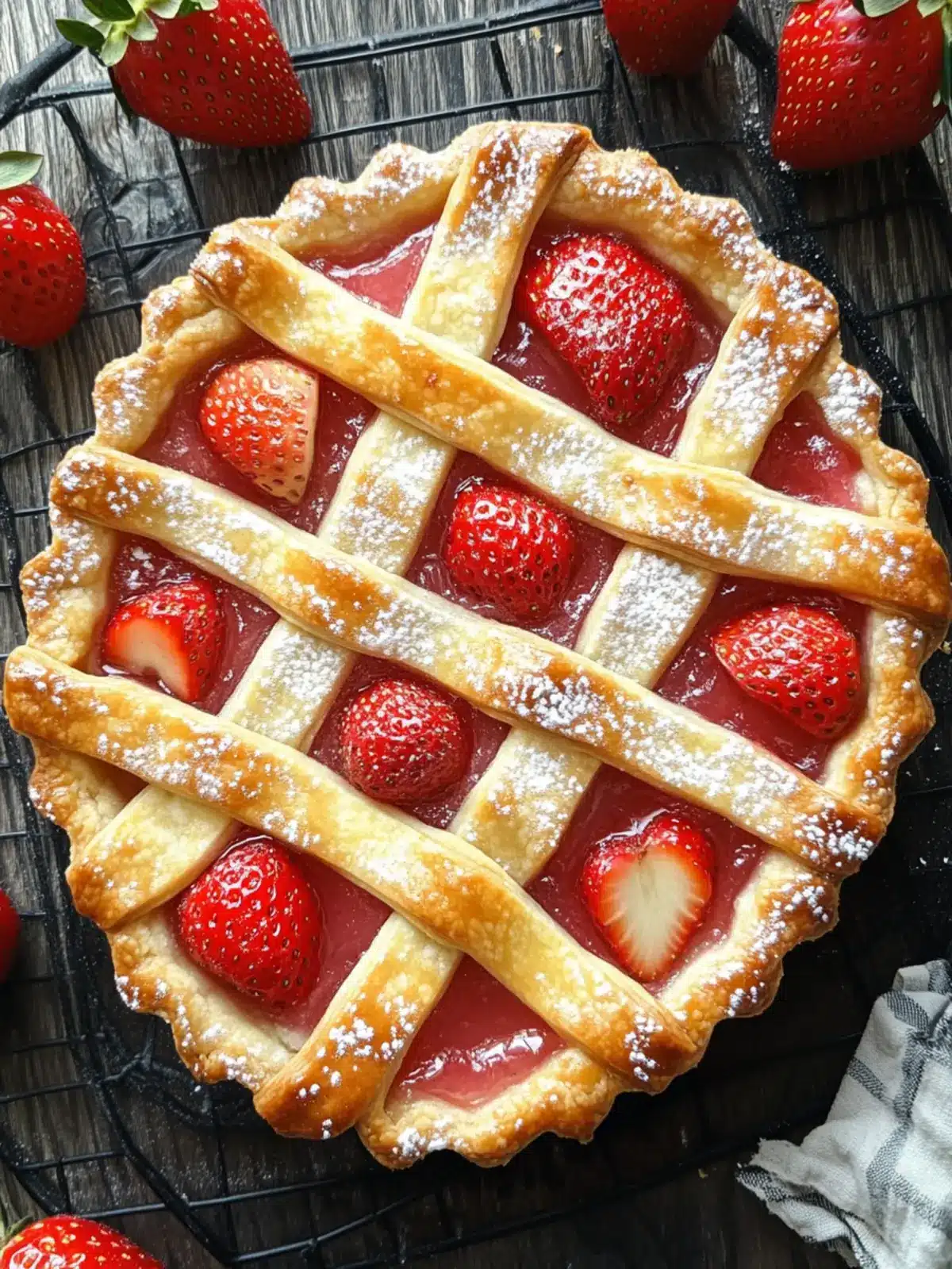 Lattice Strawberry Tart: A Sweet Heart-Shaped Delight 3 Lattice Strawberry Tart