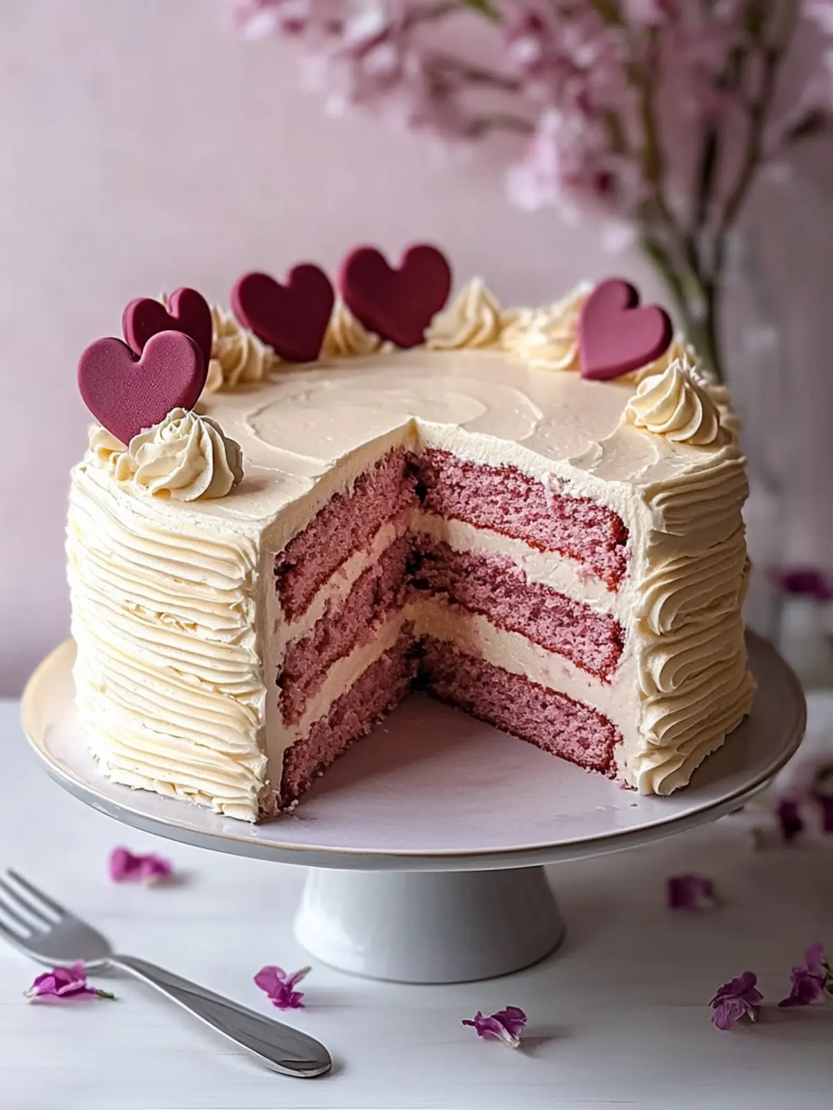 Heart Cake Delight with Hidden Surprises for Love's Day 3 Heart Cake