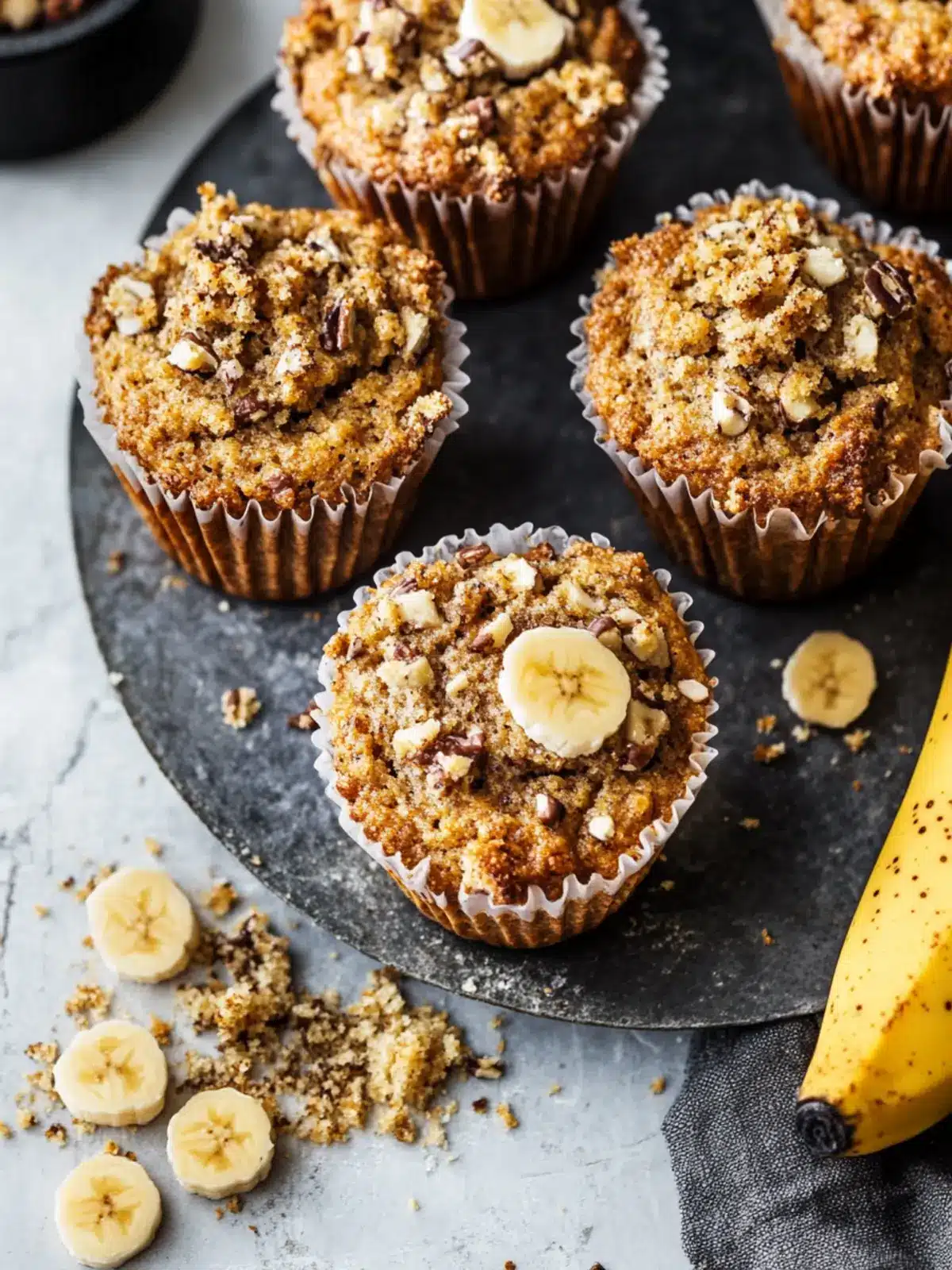 Irresistible Banana Bread Muffins with Pecan Crunch Delight 2 Banana Bread Muffins
