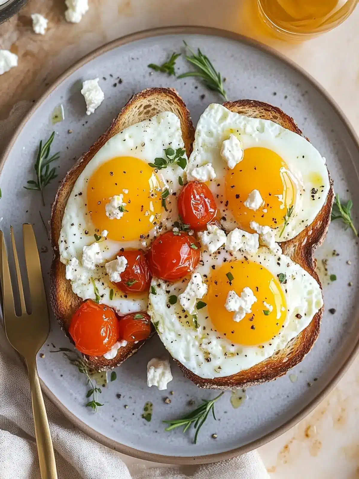 Jammy Eggs and Feta on Toast: A Quick Gourmet Delight 3 Jammy Eggs and Feta on Toast
