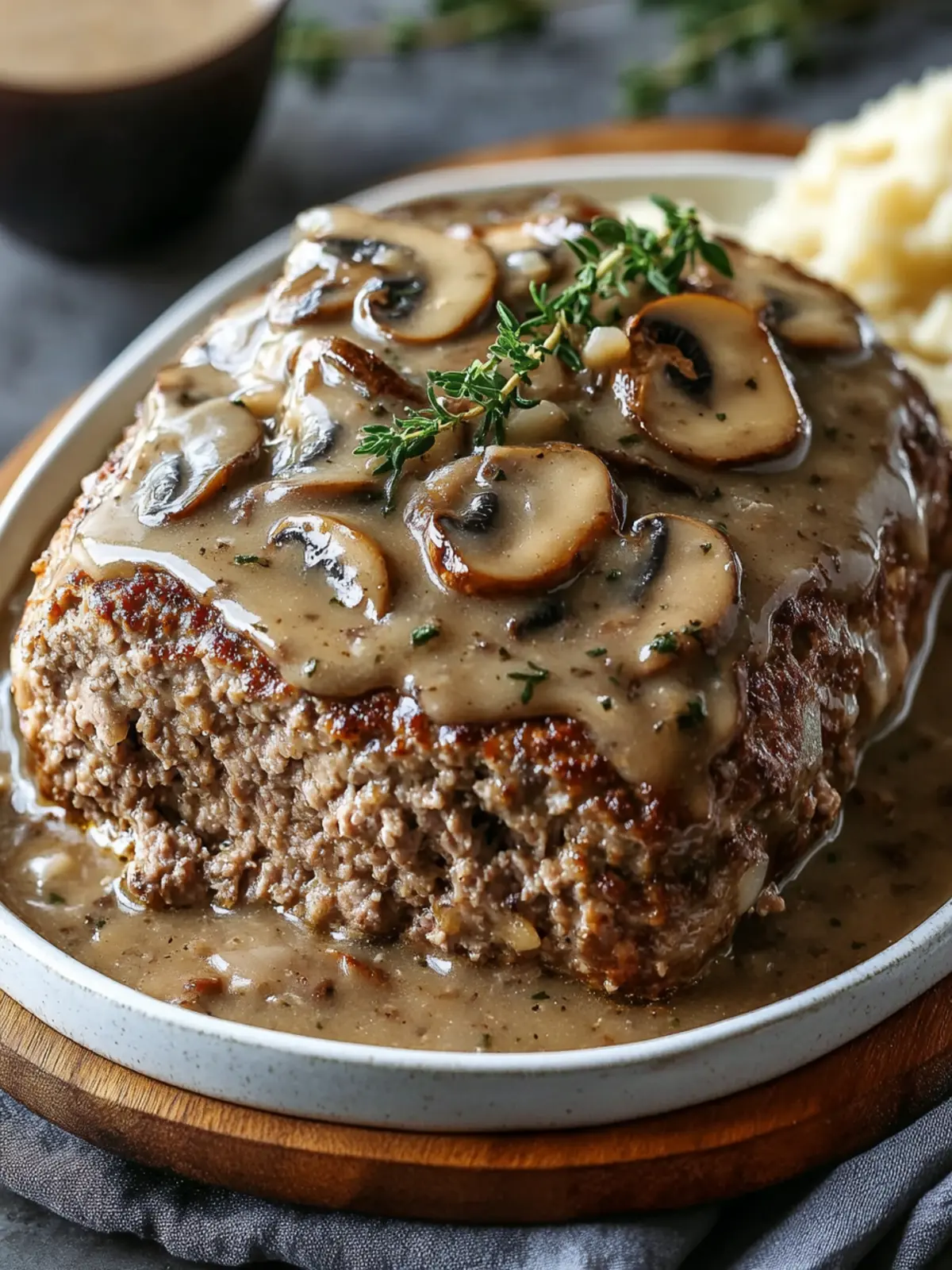 Savory Meatloaf with Mushroom Gravy: Your Cozy Dinner Favorite 5 Meatloaf with Mushroom Gravy
