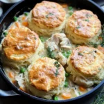 Skillet Chicken Pot Pie with Biscuits: Cozy Family Comfort Dish 2 Skillet Chicken Pot Pie With Biscuits