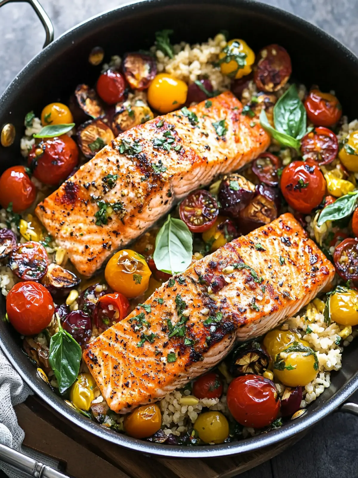 Mediterranean Salmon One-Pan 30-Minute Meal You'll Love 4 Mediterranean Salmon (One-Pan, 30-Minute Meal)