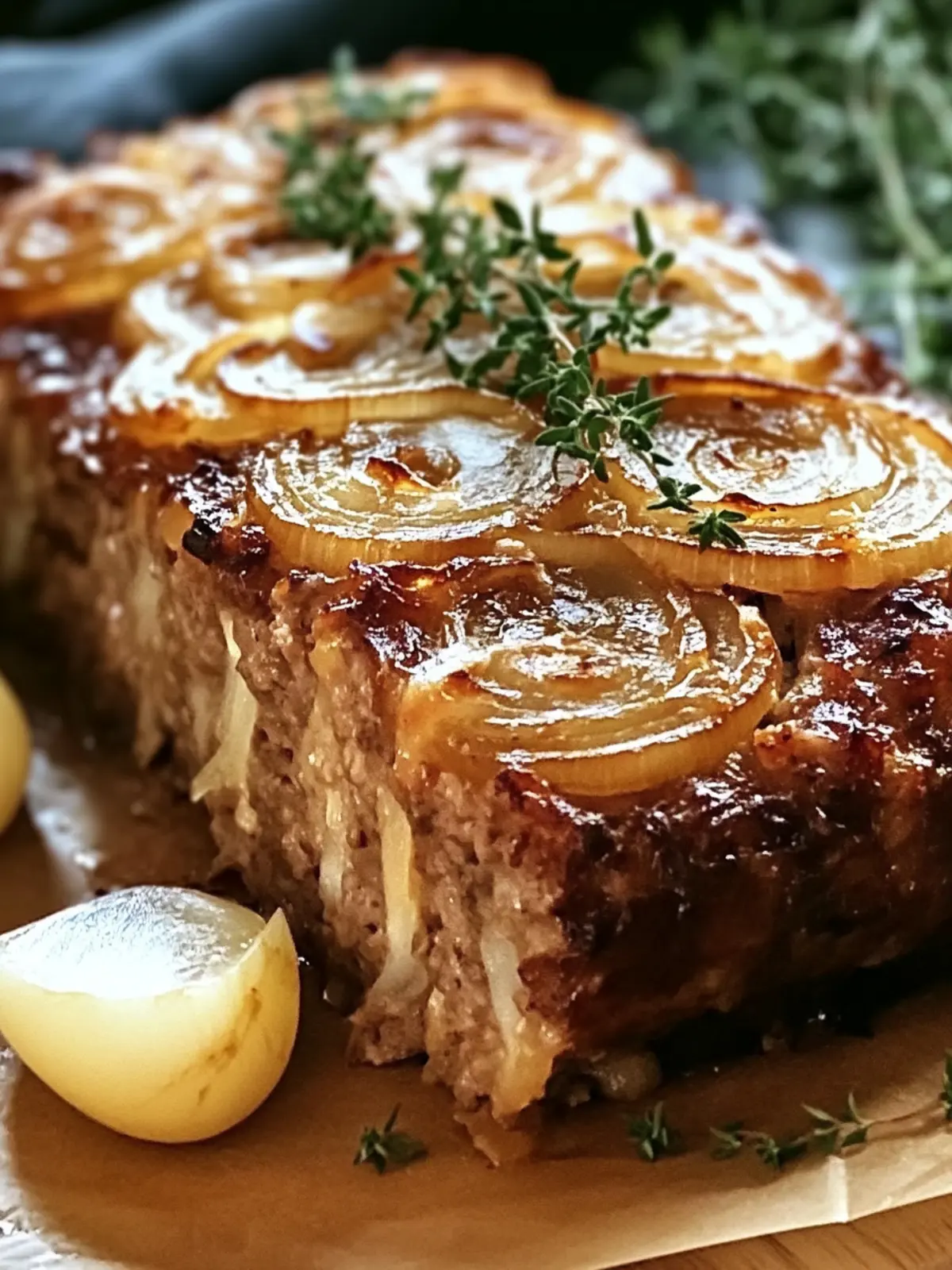 French Onion Meatloaf: Cozy Comfort with a Cheesy Twist 4 French Onion Meatloaf