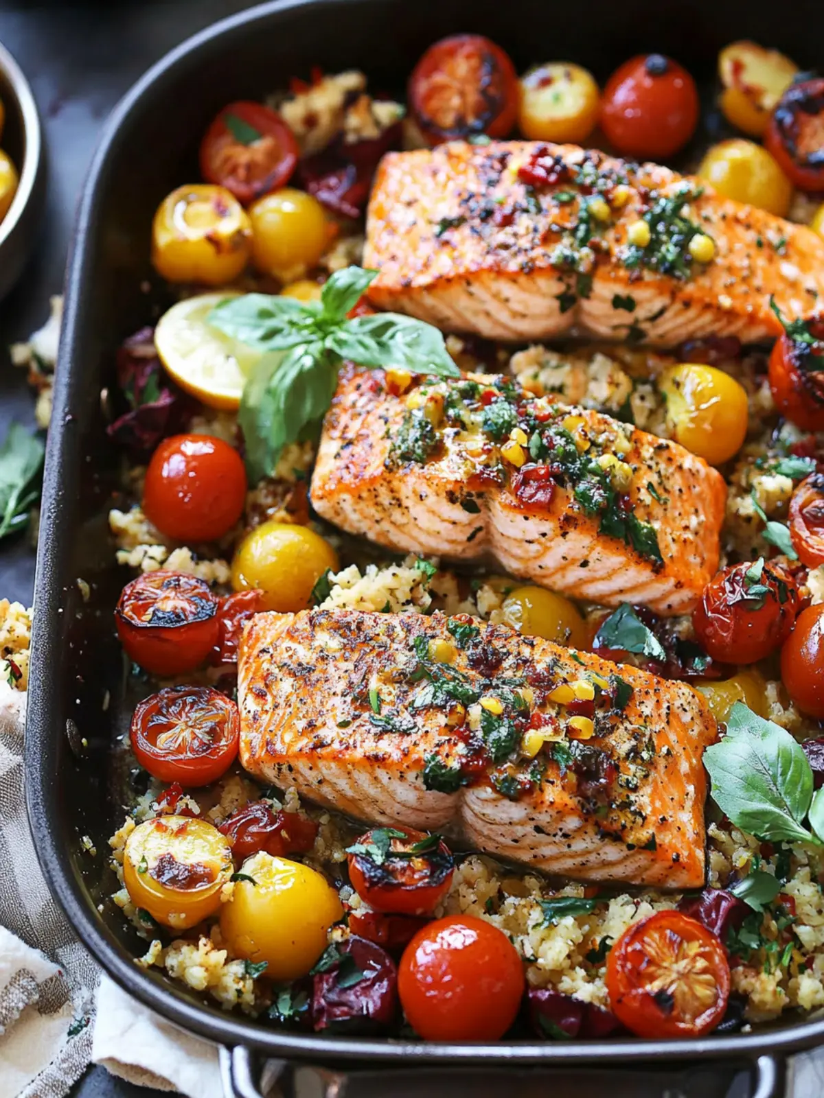 Mediterranean Salmon One-Pan 30-Minute Meal You'll Love 5 Mediterranean Salmon (One-Pan, 30-Minute Meal)