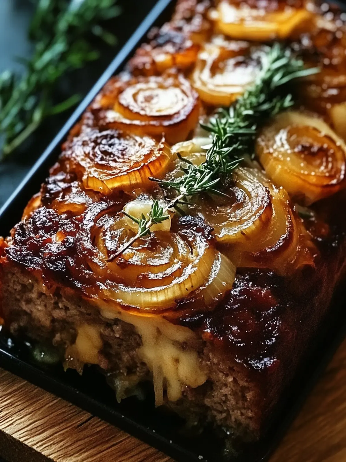 French Onion Meatloaf: Cozy Comfort with a Cheesy Twist 2 French Onion Meatloaf