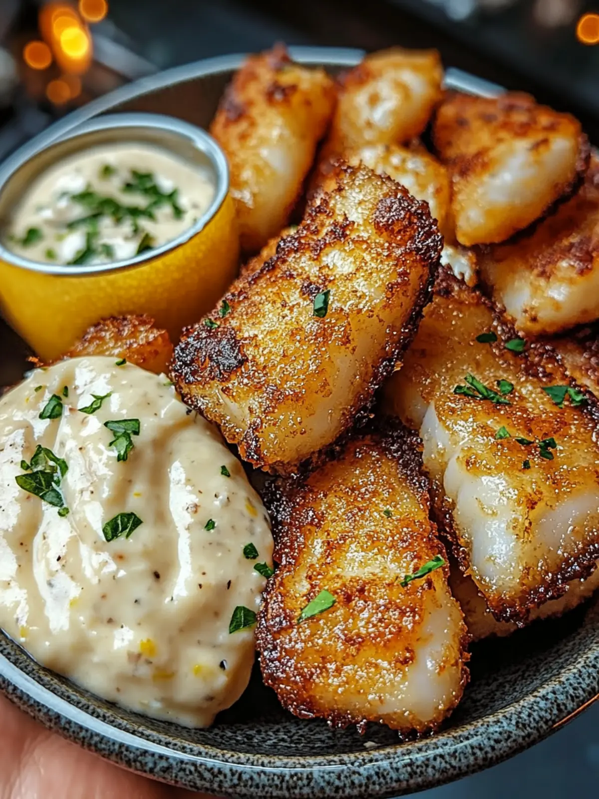 Lemon Butter Fish Bites with Garlic Aioli for Quick Cravings 5 Lemon Butter Fish Bites with Garlic Aioli